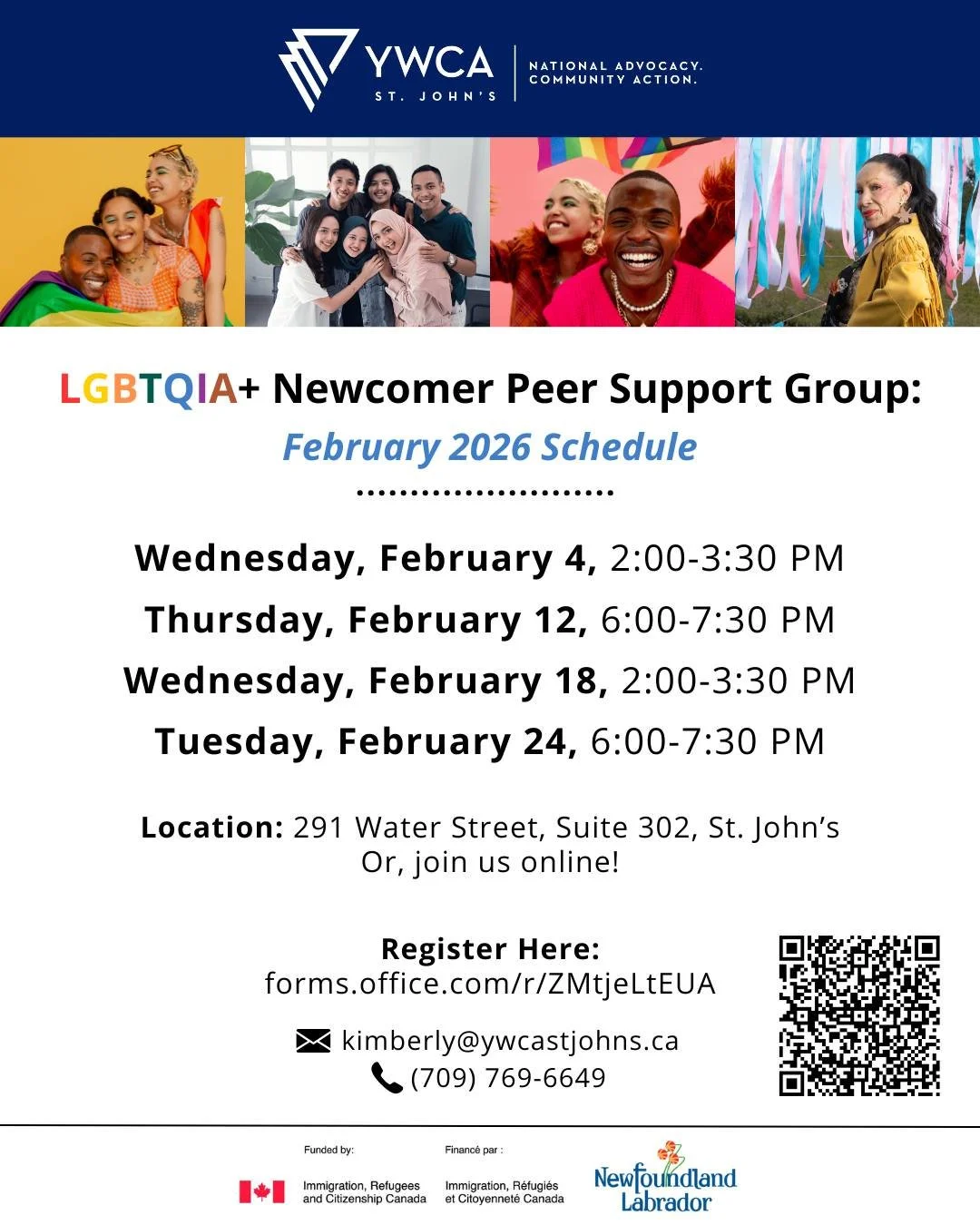 Are you an LGBTQIA+ immigrant or refugee? Find community at our LGBTQIA+ Newcomer Peer Support Group. 🌈

This confidential, non-judgmental space offers important settlement information, support, and community connection. Participants can join us in-