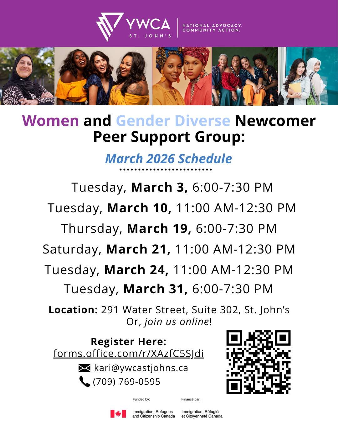 Are you an immigrant or refugee woman? Find community at our Peer Support Group for Women and Gender Diverse Newcomers.

This confidential, non-judgmental space offers important settlement information, support, and community connection. Participants 