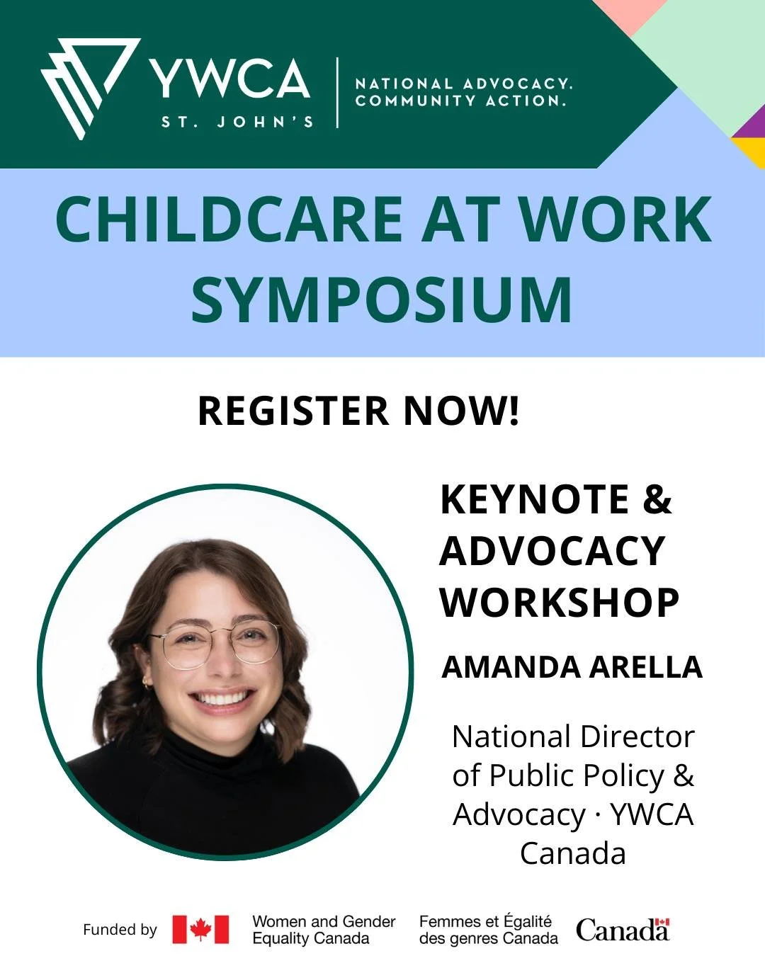 We're thrilled to have Amanda Arella, National Director of Public Policy and Advocacy with YWCA Canada, providing a keynote and advocacy workshop at our Childcare at Work Symposium. 

Join us in person on March 26! Visit the link in bio to register.