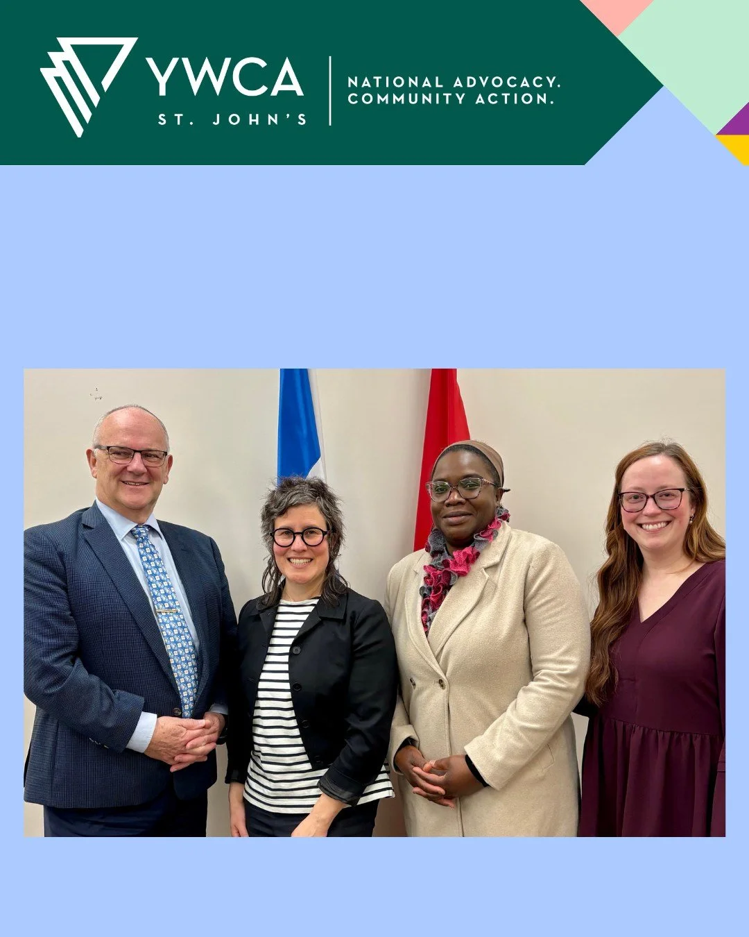 Yesterday YWCA St. John's met with @pcpartynl  Minister Paul Dinn about our Childcare at Work Symposium and community led solutions to equitable access to childcare, non-profit expansion and the need to ensure a vital ECE workforce. 

Join us at our 