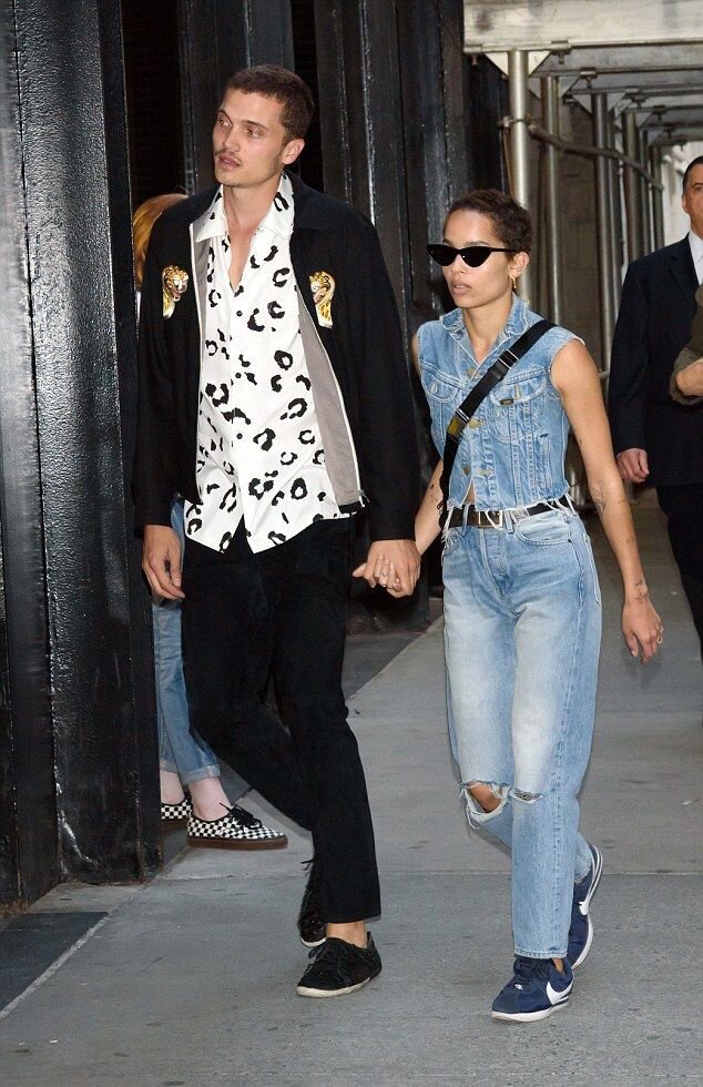 Zoe Kravitz wearing vintage denim
