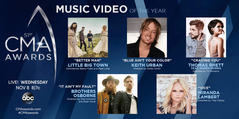 Thomas Rhett's "Craving You" nominated for CMA Music Video of the Year!