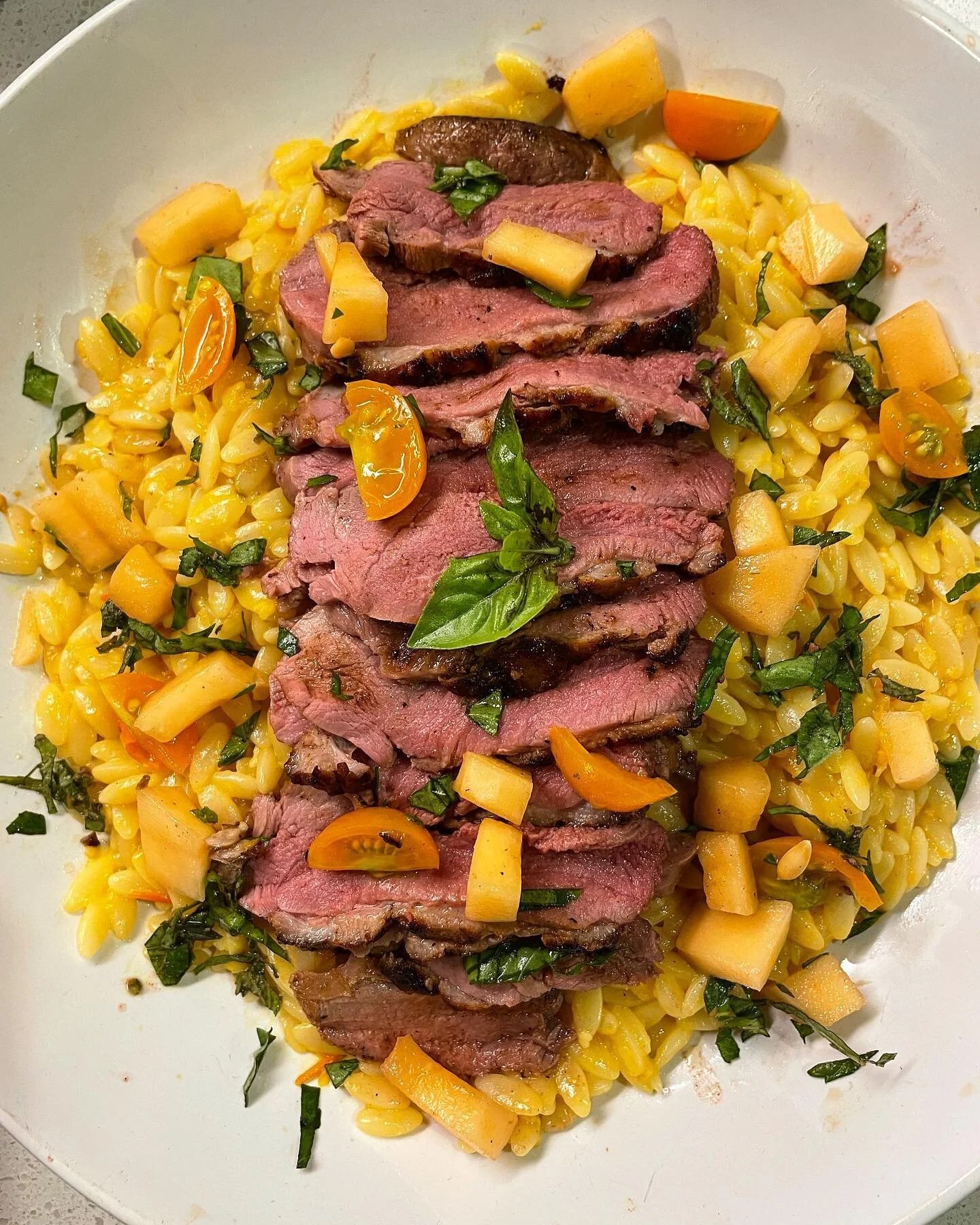 &hellip;damn&hellip; this dish.. hits the season sweet spot hard.. #slap 
@labelleviefarm seared duck breast&hellip; but I pur&eacute;ed a handful of fresh sungolds and tossed them over the scored breast and tossed it in the fridge for a couple hours