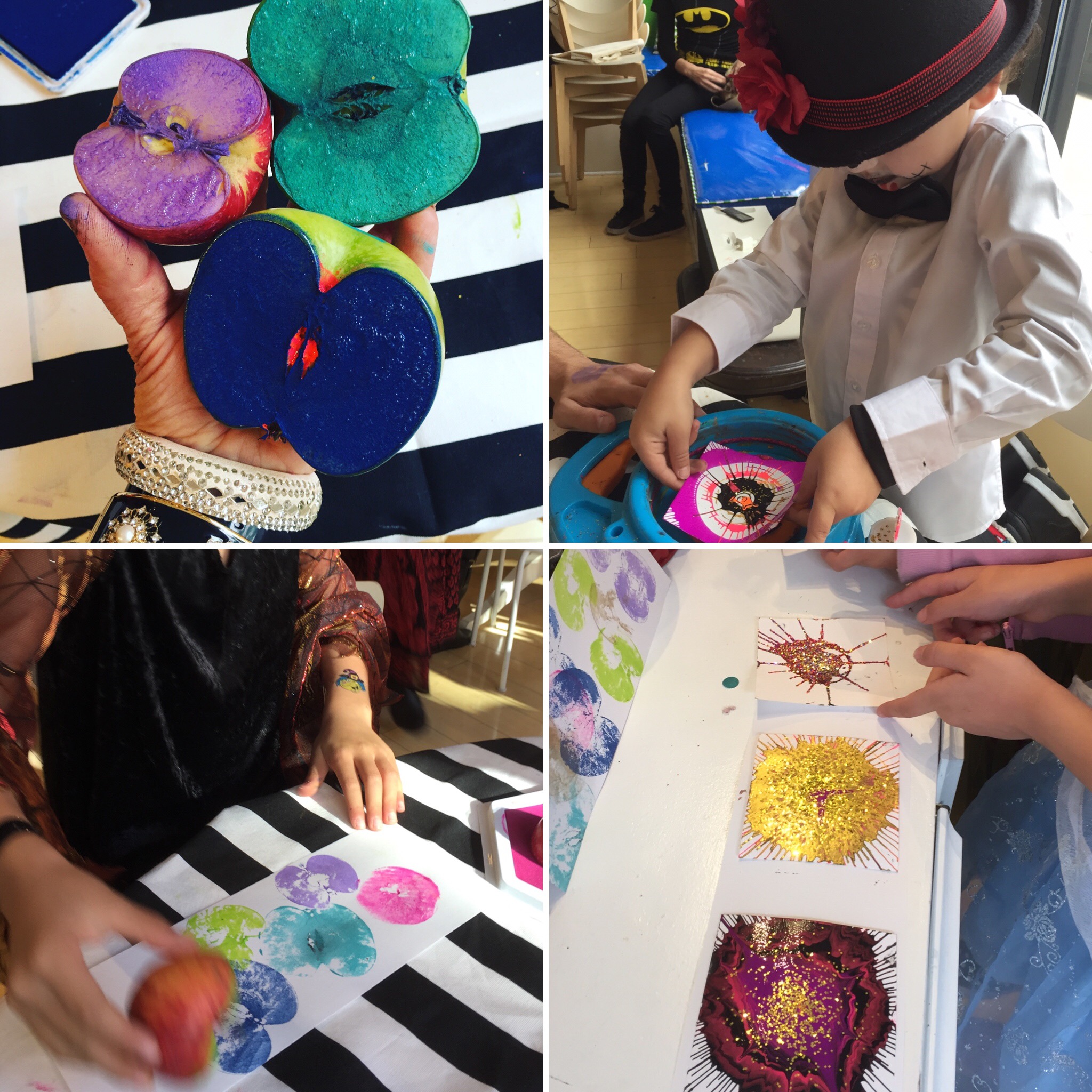 Copy of apple prints and spin art!