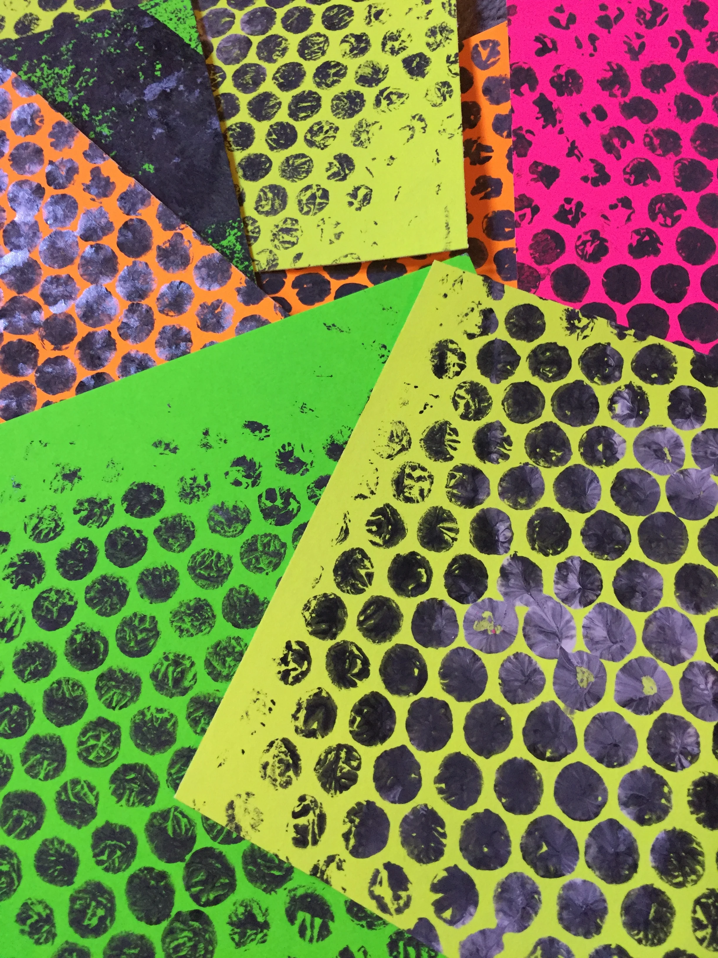 Copy of printmaking with bubble wrap