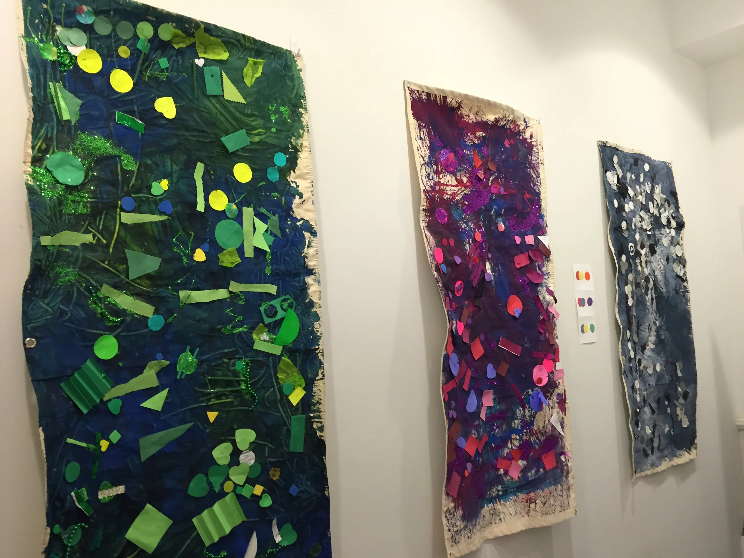color mixing / mixed media banners