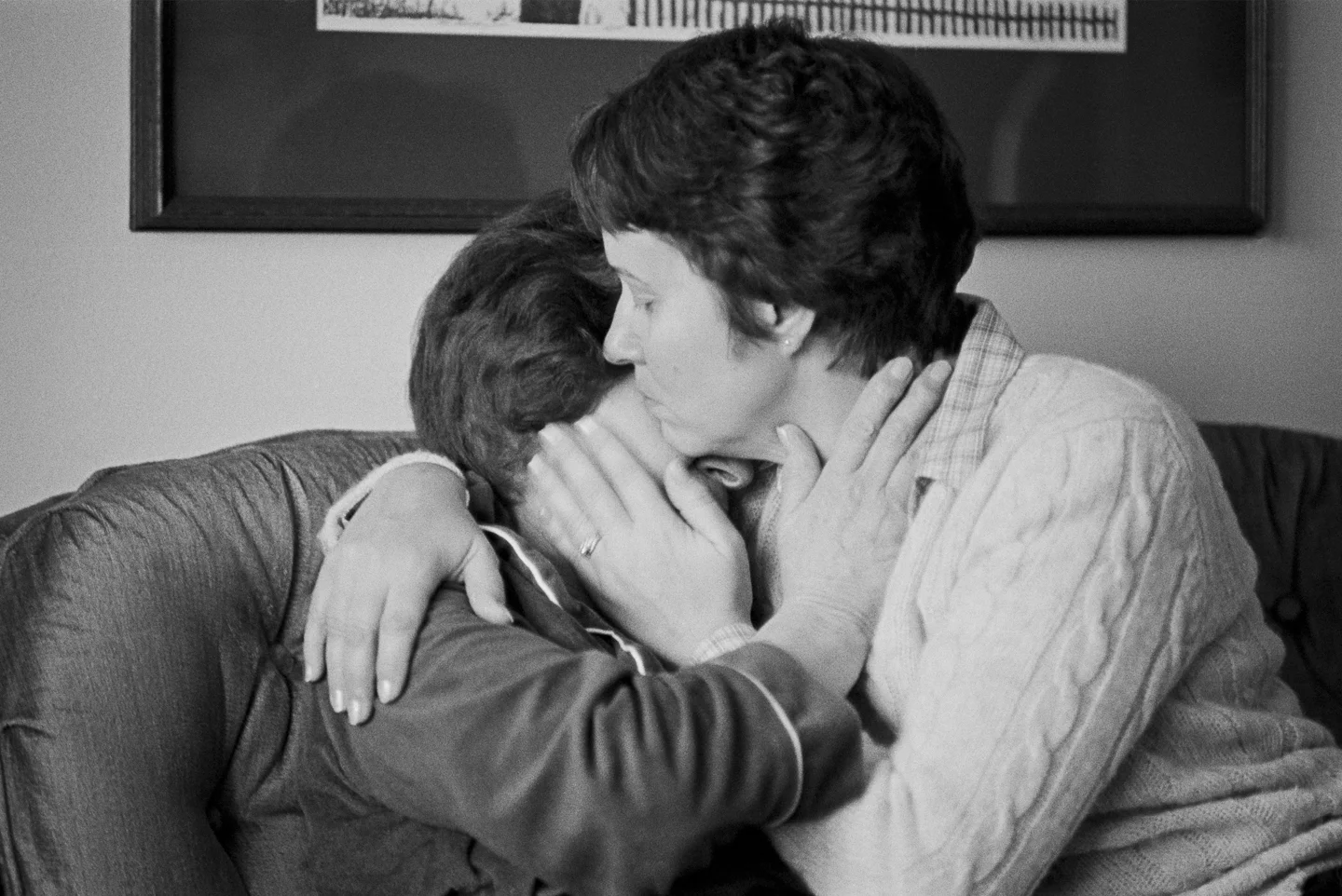 When mother said she didn't want to die, Judy leaned over and gave her a hug.