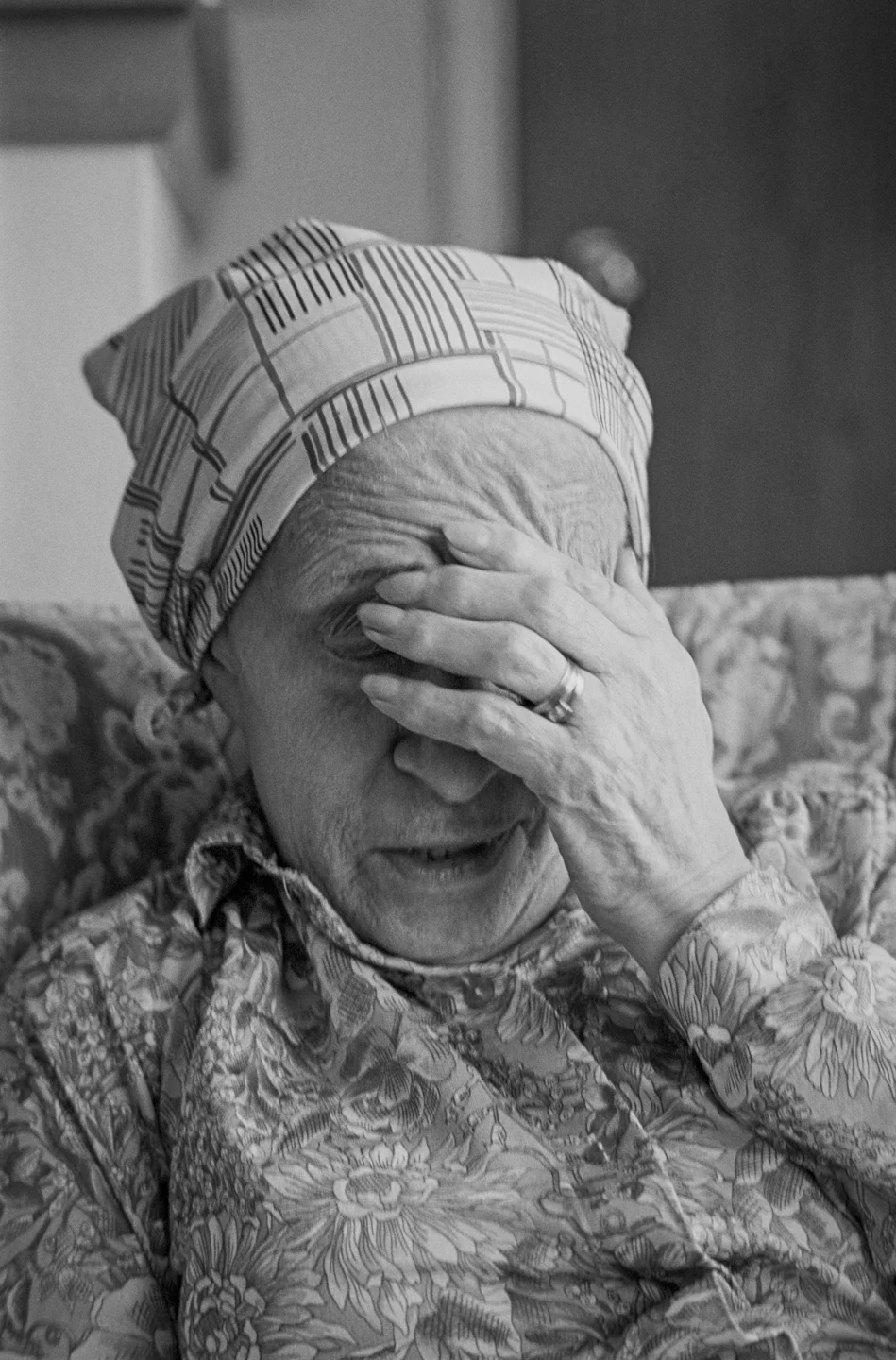 Mother experienced moments of intense pain as the two walnut-sized growths in her brain had no room to expand. She didn't like to take her pain medications.