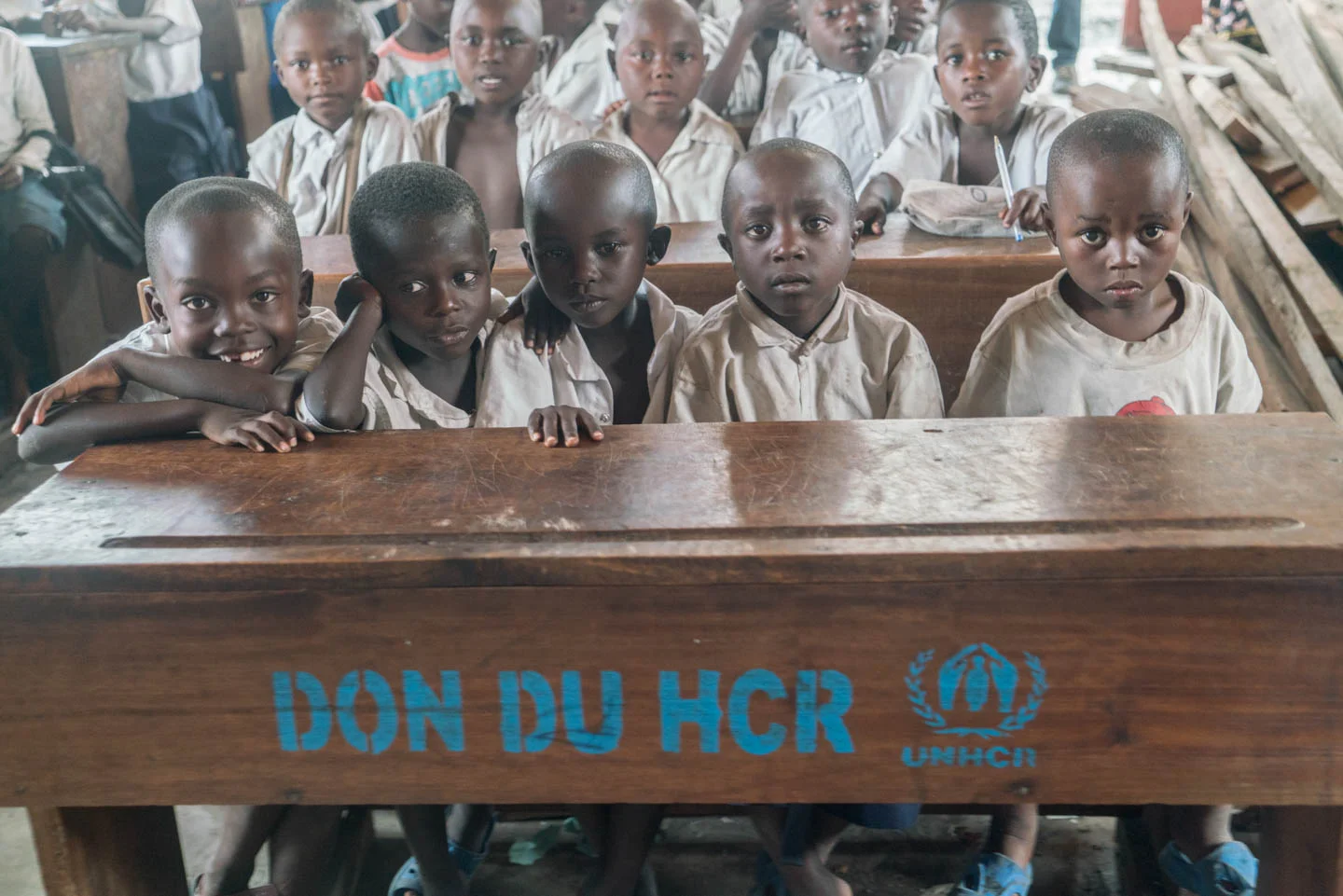 Outside of Goma, Congo, students study at a school built and supported by JRS