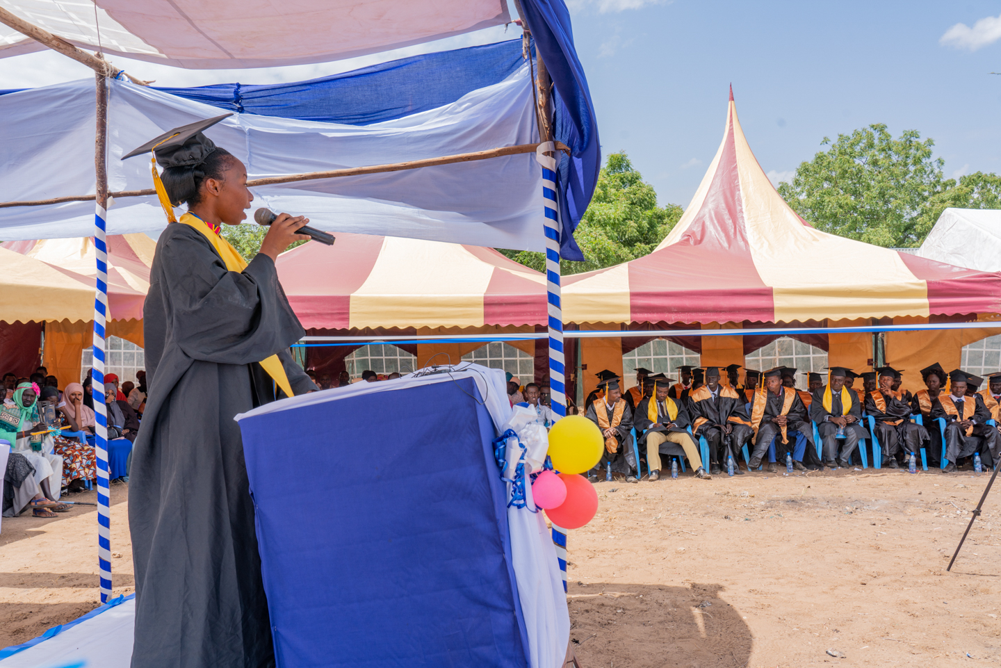 Grace Muvunyi Gives Valedictorian Speech.