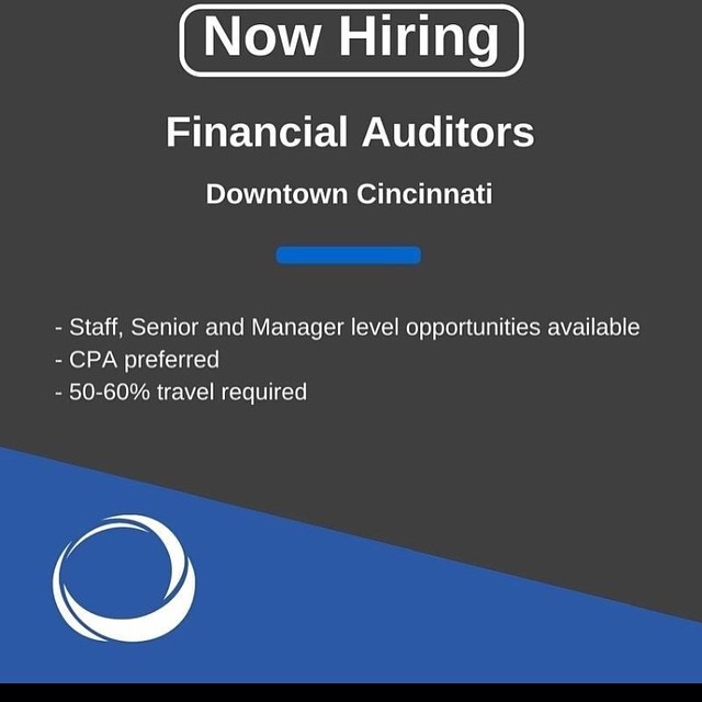 Now hiring #FinancialAuditors in the #Cincinnati area. Staff, Senior, and Manager level positions open! Check all our available openings at http://aquarius-staffing.com/job-seekers/