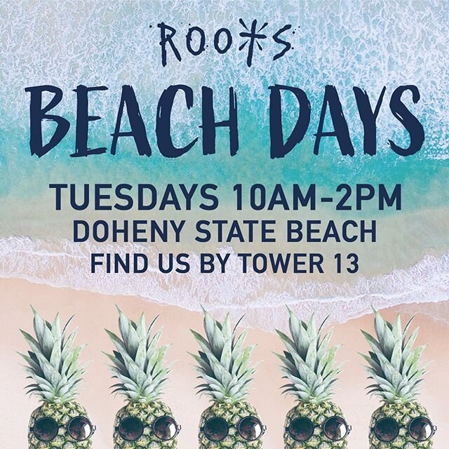 Roots! We are having beach day at Doheny Beach from 10am-2pm tomorrow! Students and leaders only please. Come hang with us 🤙🏼