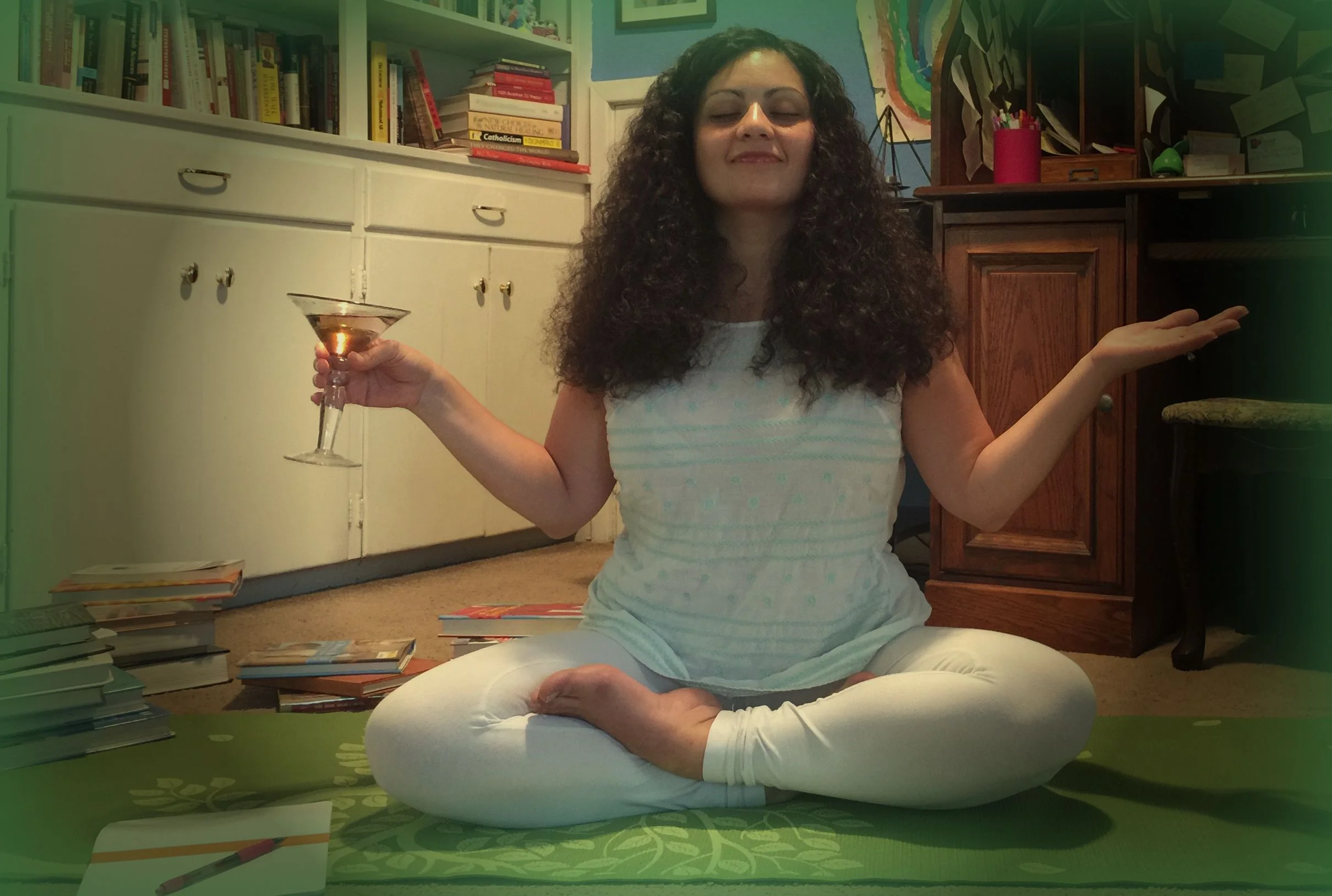 somewhere between a party &amp; a prayer...