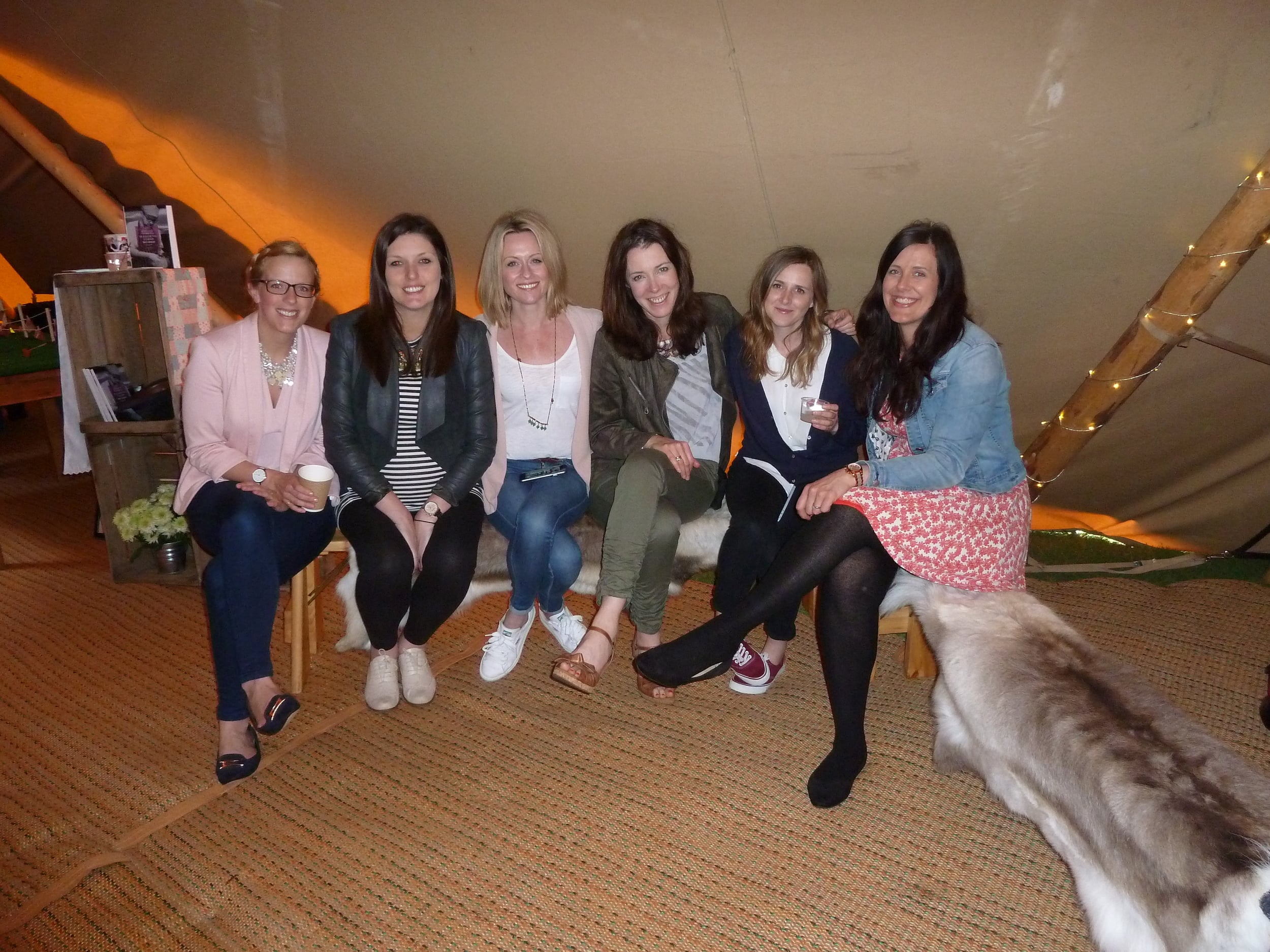 This picture was taken at the end of the day with some lovely suppliers -Allie, Lisa, Karen, Lara and Kerry