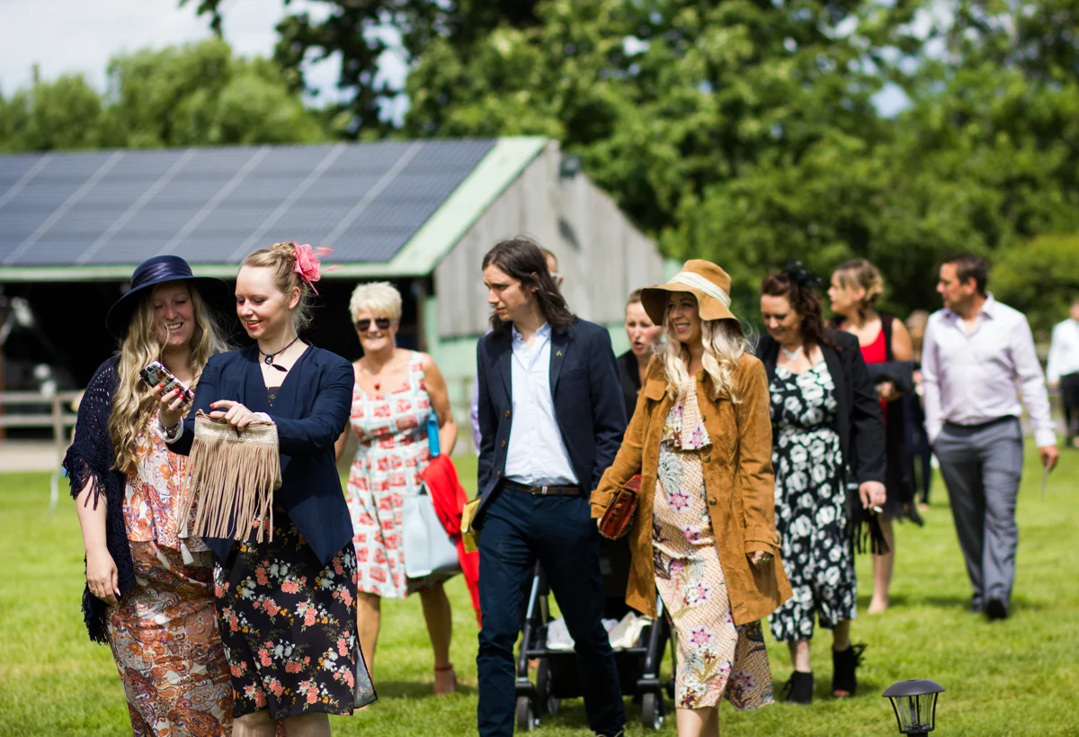 An outdoor ceremony at Bawdon Lodge Farm, Leicestershire