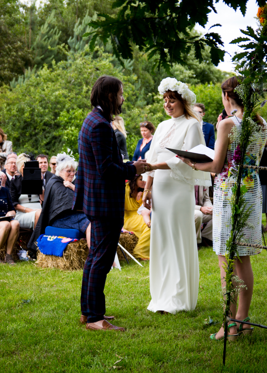 An outdoor ceremony at Bawdon Lodge Farm, Leicestershire