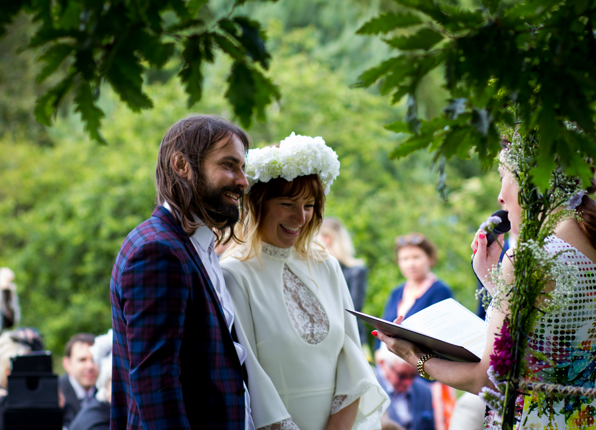 An outdoor ceremony at Bawdon Lodge Farm, Leicestershire