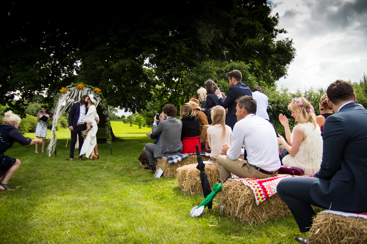 An outdoor ceremony at Bawdon Lodge Farm, Leicestershire