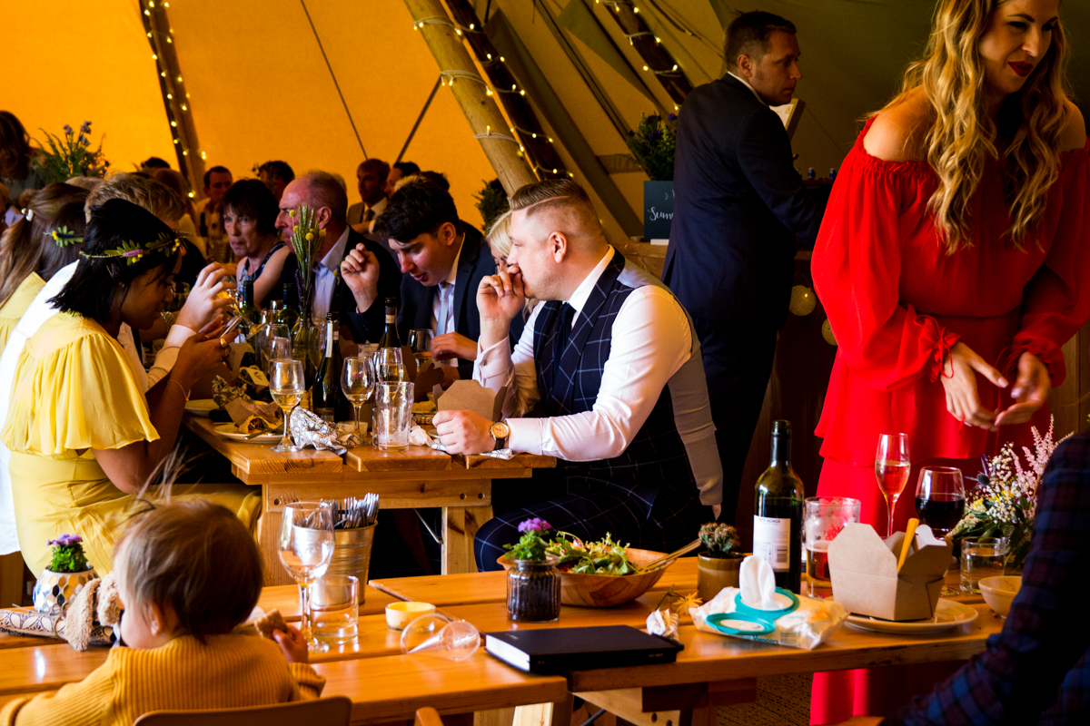 An outdoor ceremony at Bawdon Lodge Farm, Leicestershire