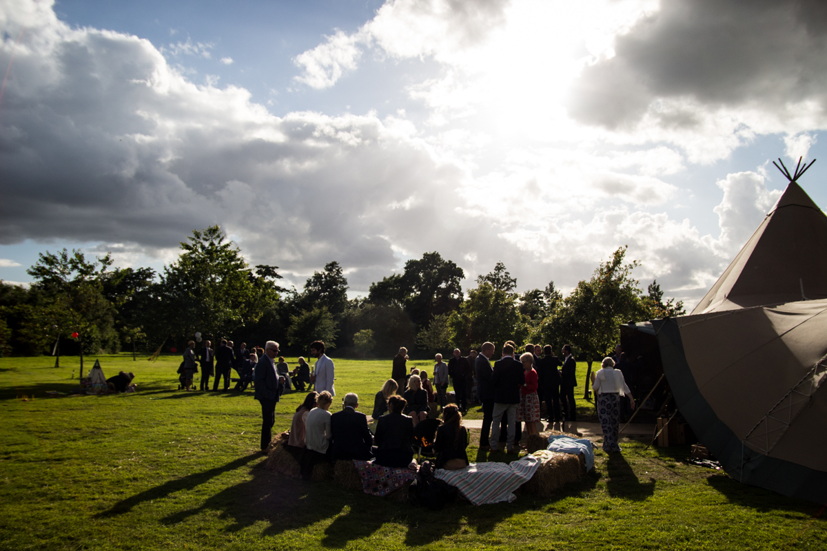 An outdoor ceremony at Bawdon Lodge Farm, Leicestershire