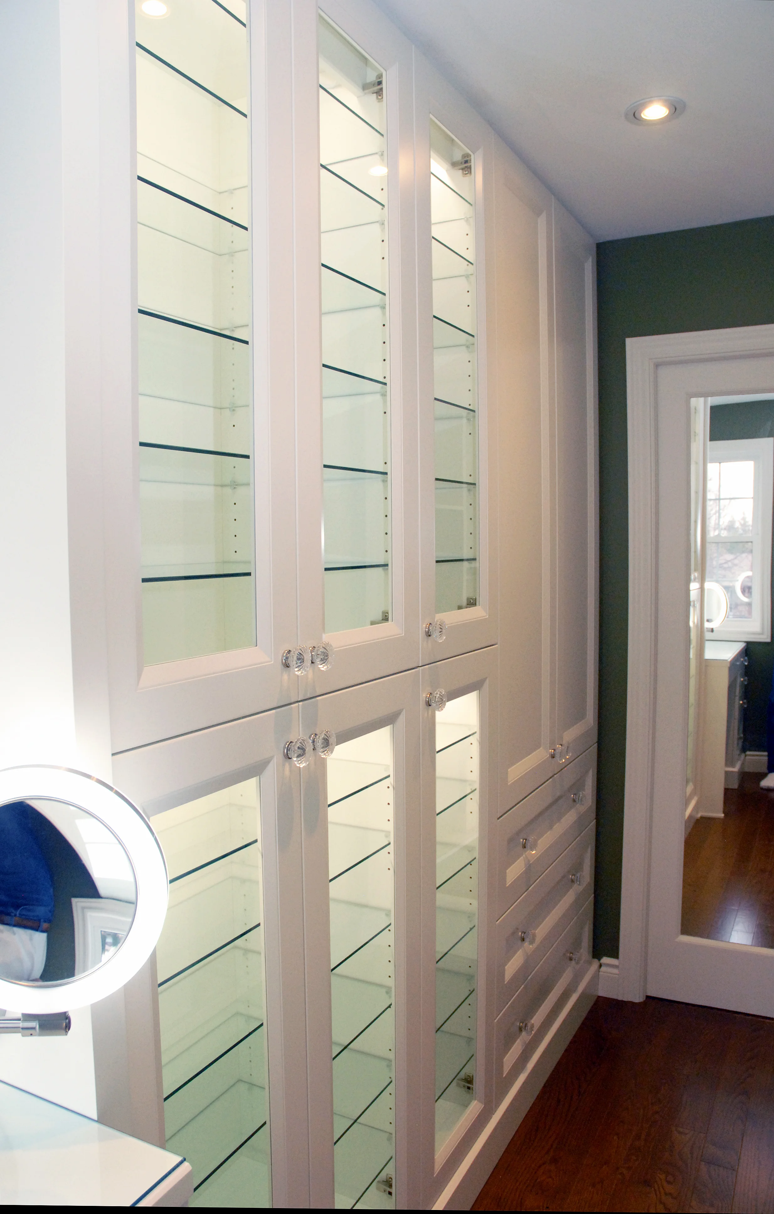 Custom back lit display /storage for shoes and handbags