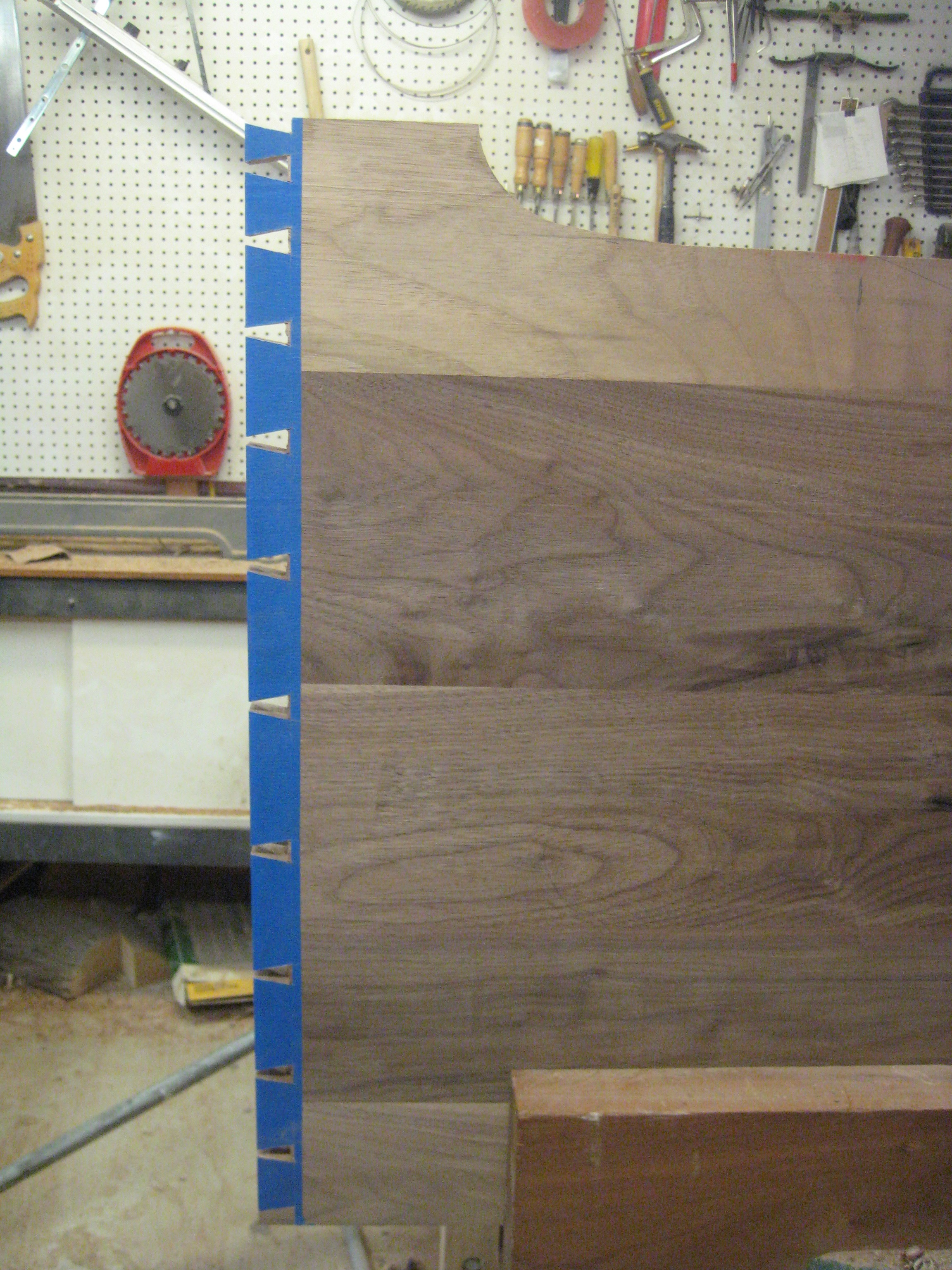All the tails cut out with a dovetail saw and coping saw.