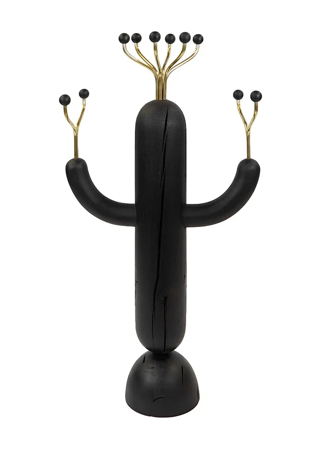 Steve The Rack - Blackened Pine, Brass Rod & Cement Coat Rack