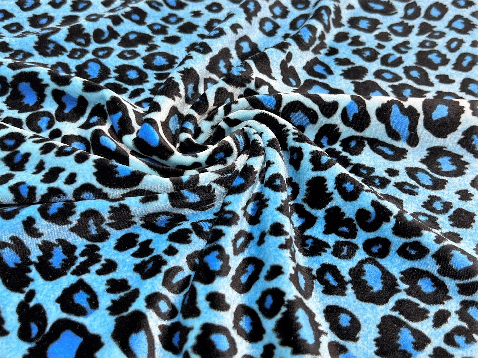 Pug Leopard Stretch Velvet