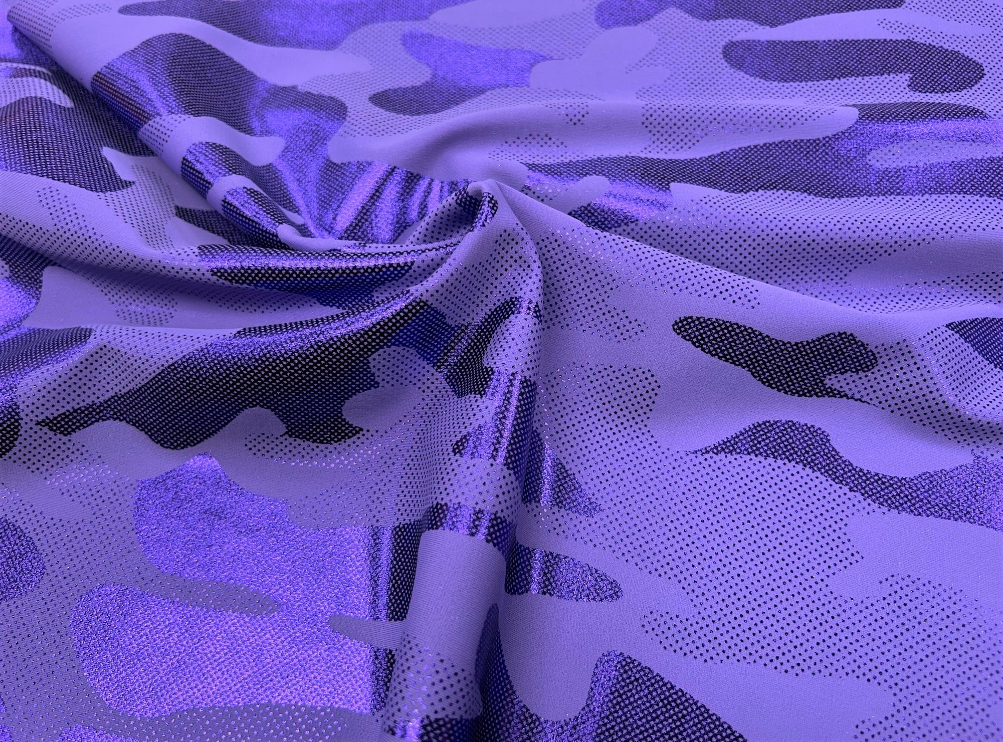Nugi Camo Foil Nylon Tricot — NK Textile