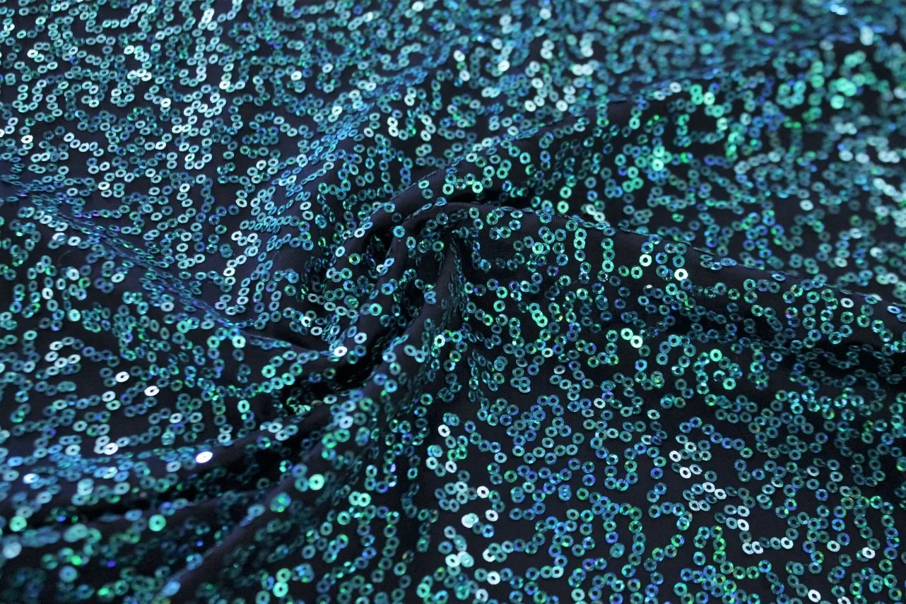 Zsa Spa Sequins on Single Spandex — NK Textile