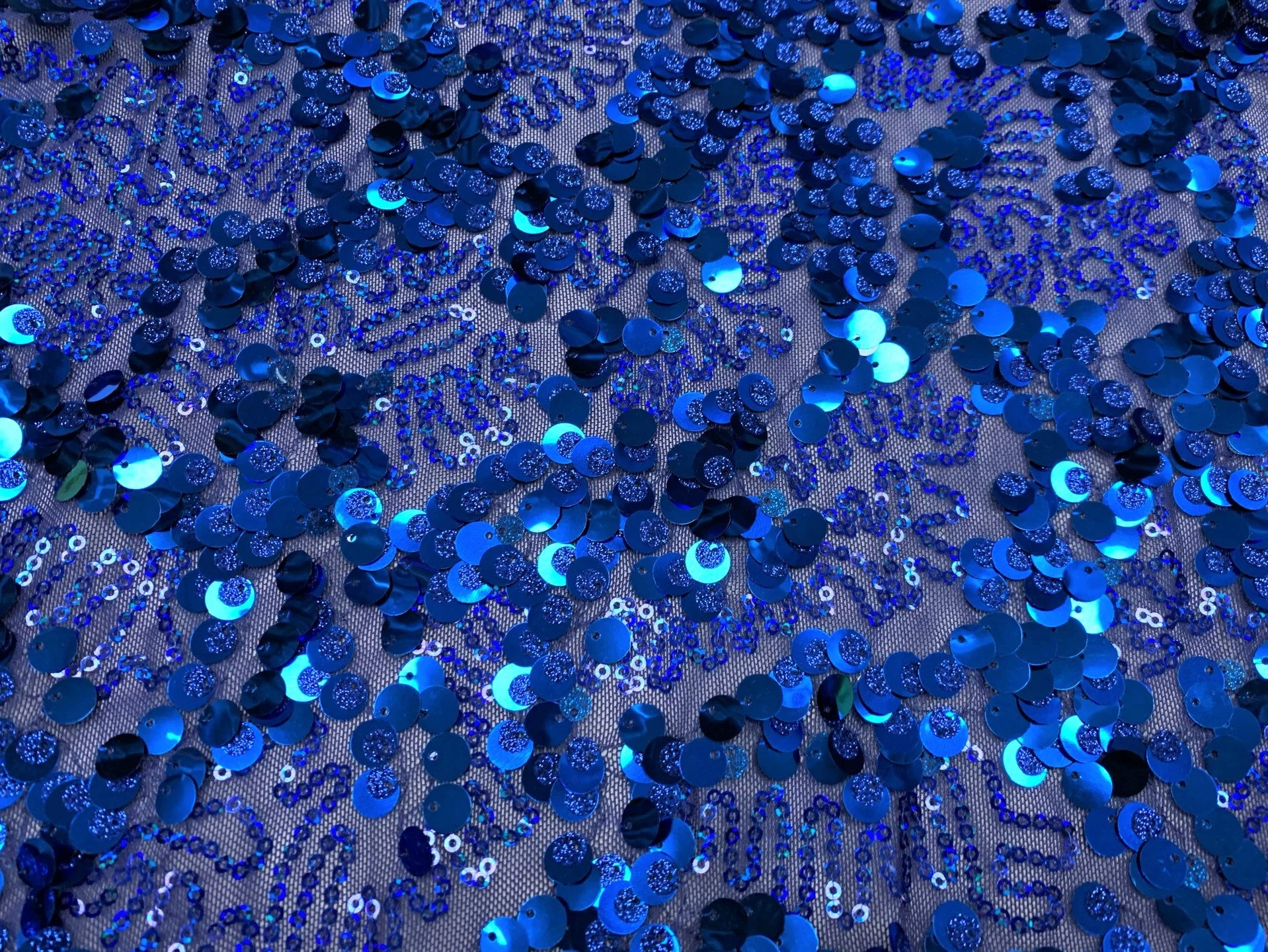 Fame Sequins on Stretch Mesh