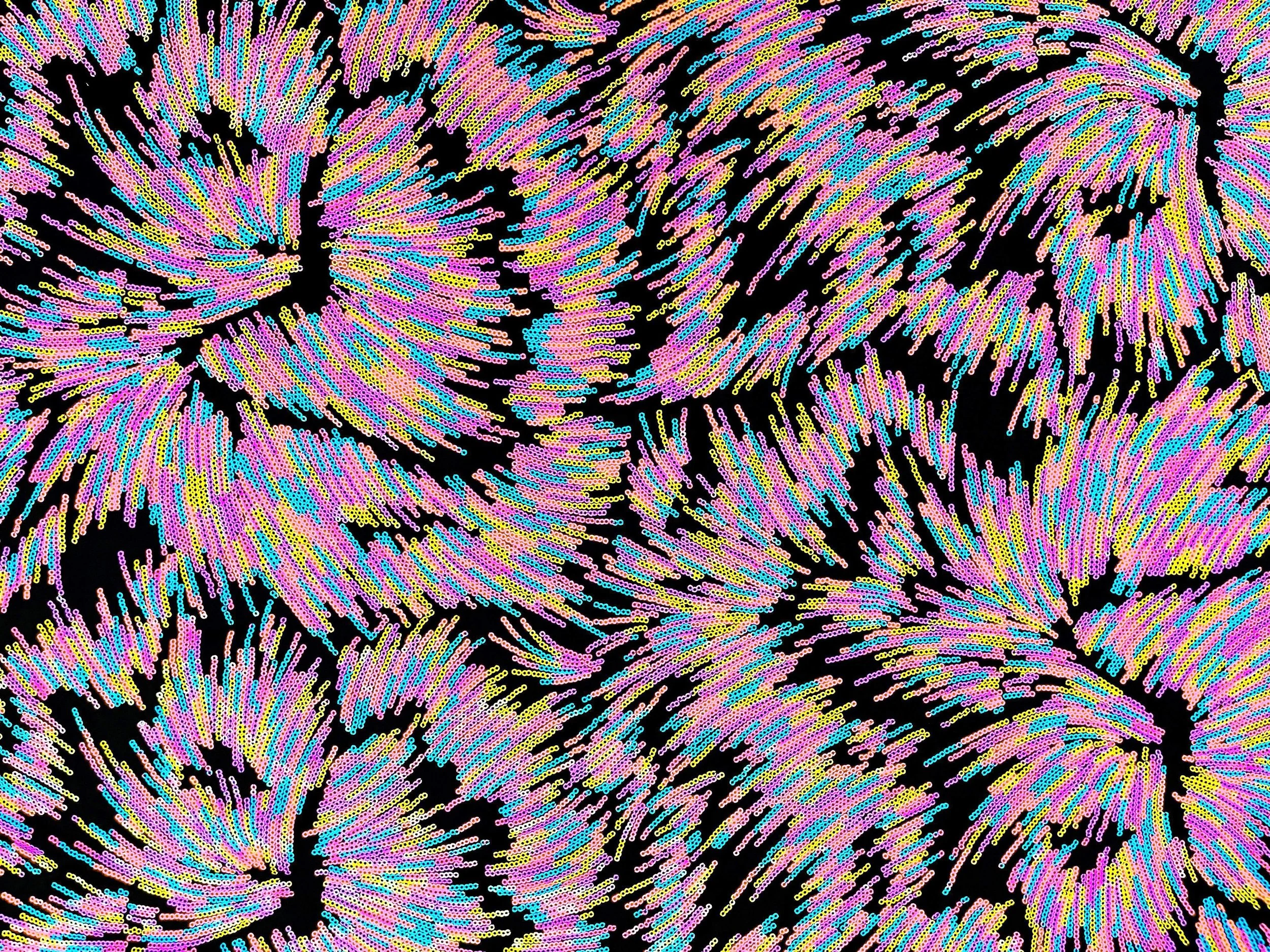 Night Fire Sequins on Single Spandex