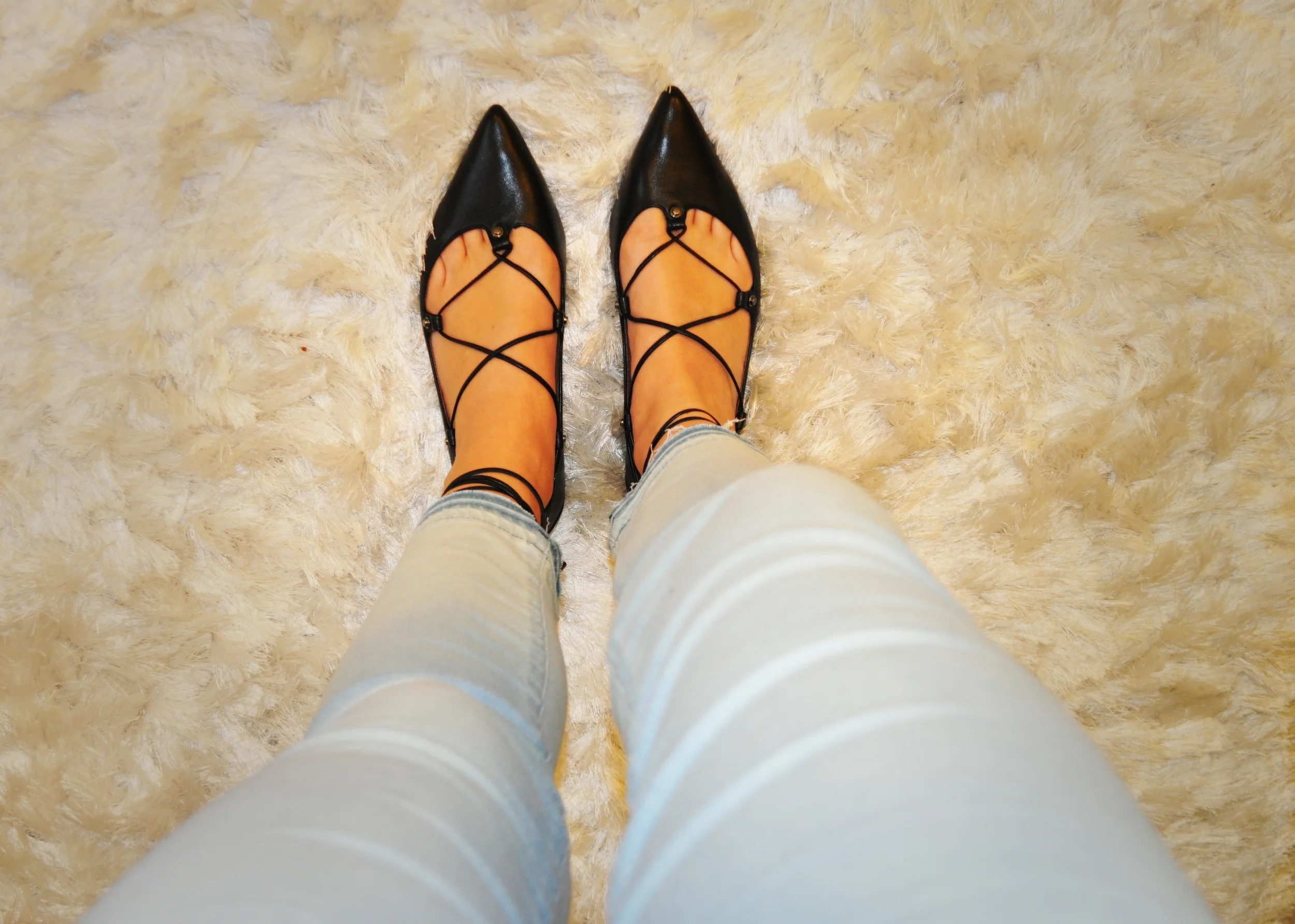 halogen lace up flats