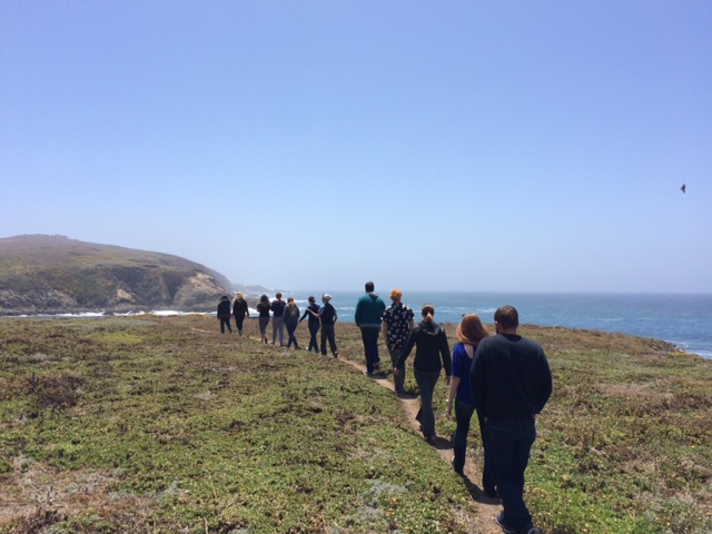 Hill lab walking along the shoreline, Summer 2016