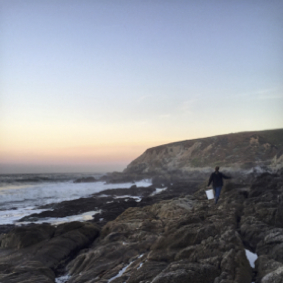 Heading out to sample mussels on the Bodega Marine Reserve. Photo by Mimi Pinna