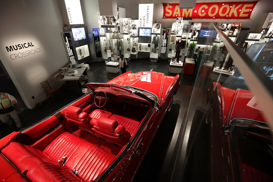 CHUCK BERRY'S CADILLAC. This Cadillac was driven on stage at the Fox Theater in St. Louis, the same theater that turned him away as a child because he was black. Photo credit: Chip Somodevilla via Getty Images