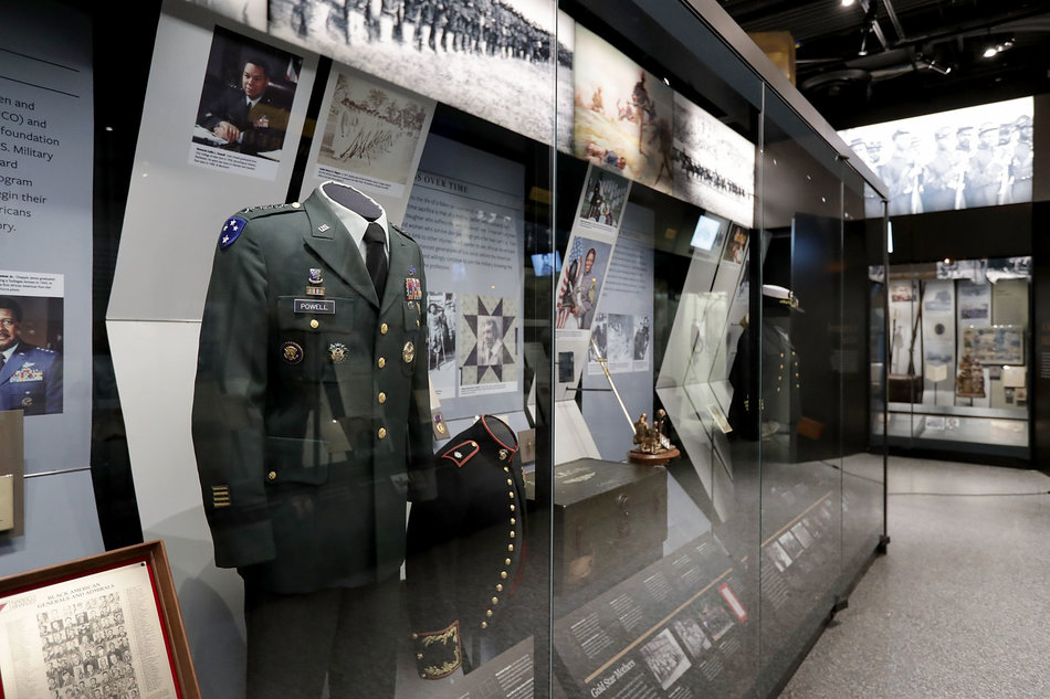 A SWEEP OF MILITARY HISTORY. Double Victory broadly organizes African American military experiences into three main clusters: Struggle for Freedom, A Segregated Military and Stirrings of Change to a Colorblind Military. Photo credit: Chip Somodevilla via Getty Images