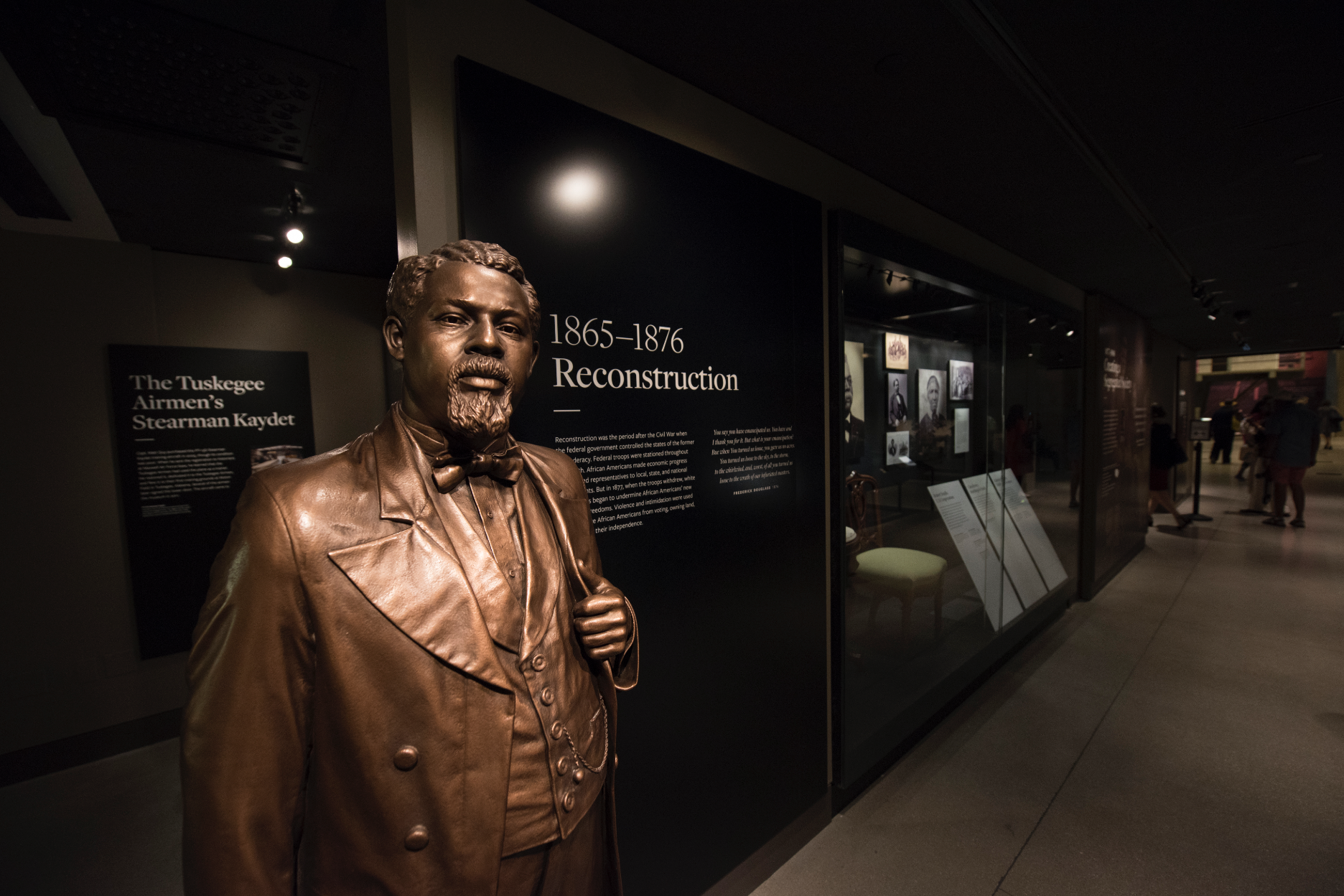 RECONSTRUCTION INTRODUCTION AND STATUE OF R OBERT SMALLS. Robert Smalls was an enslaved African American who, during and after the American Civil War, gained freedom and became a ship's pilot, sea captain, and politician. Photo credit: Luka Kito
