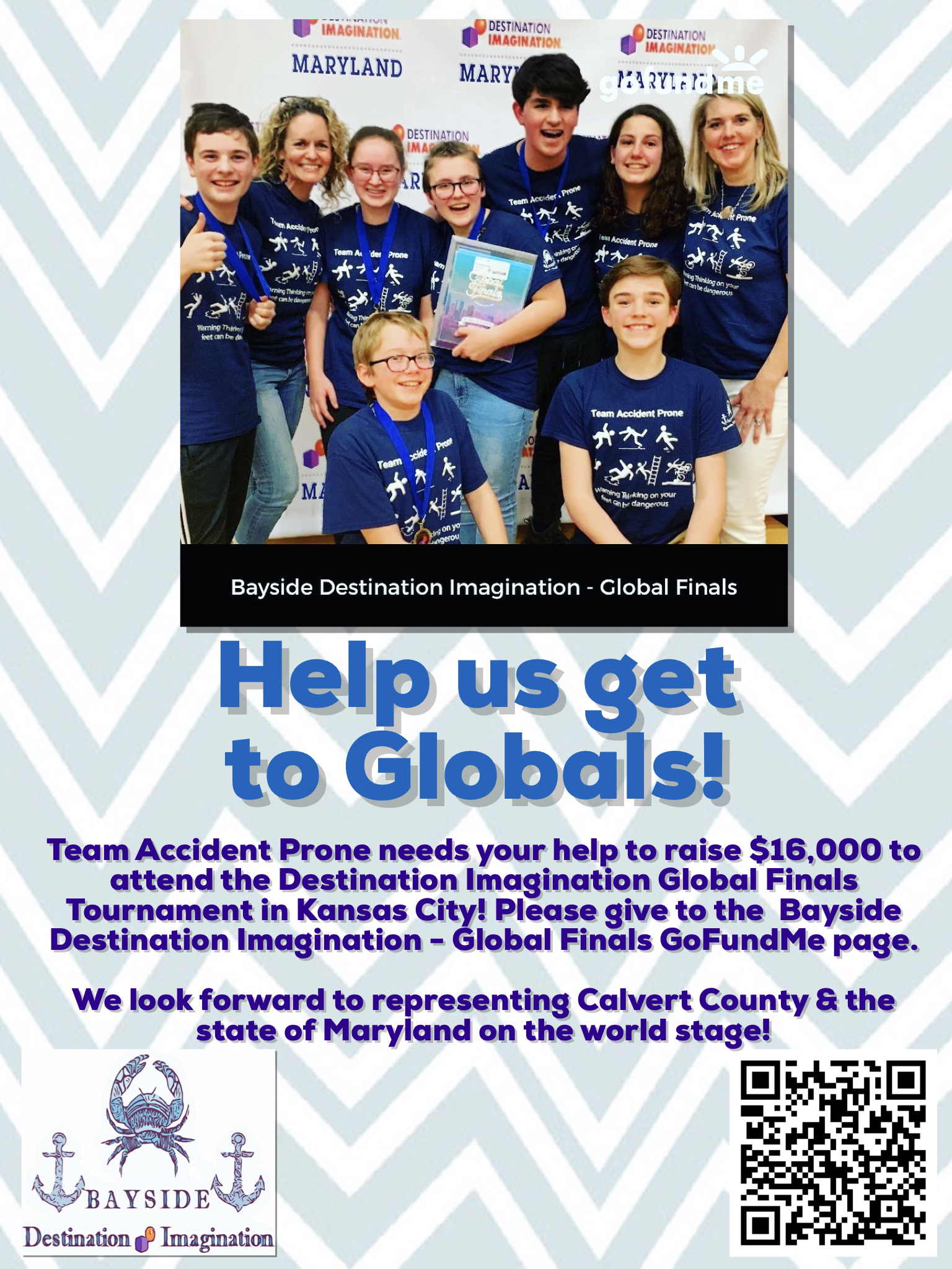 Accident Prone Fundraising flyer with QR code.png