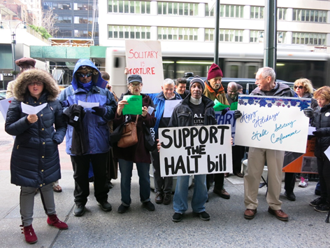 New York: Caroling in Front of Governor Cuomo's Office