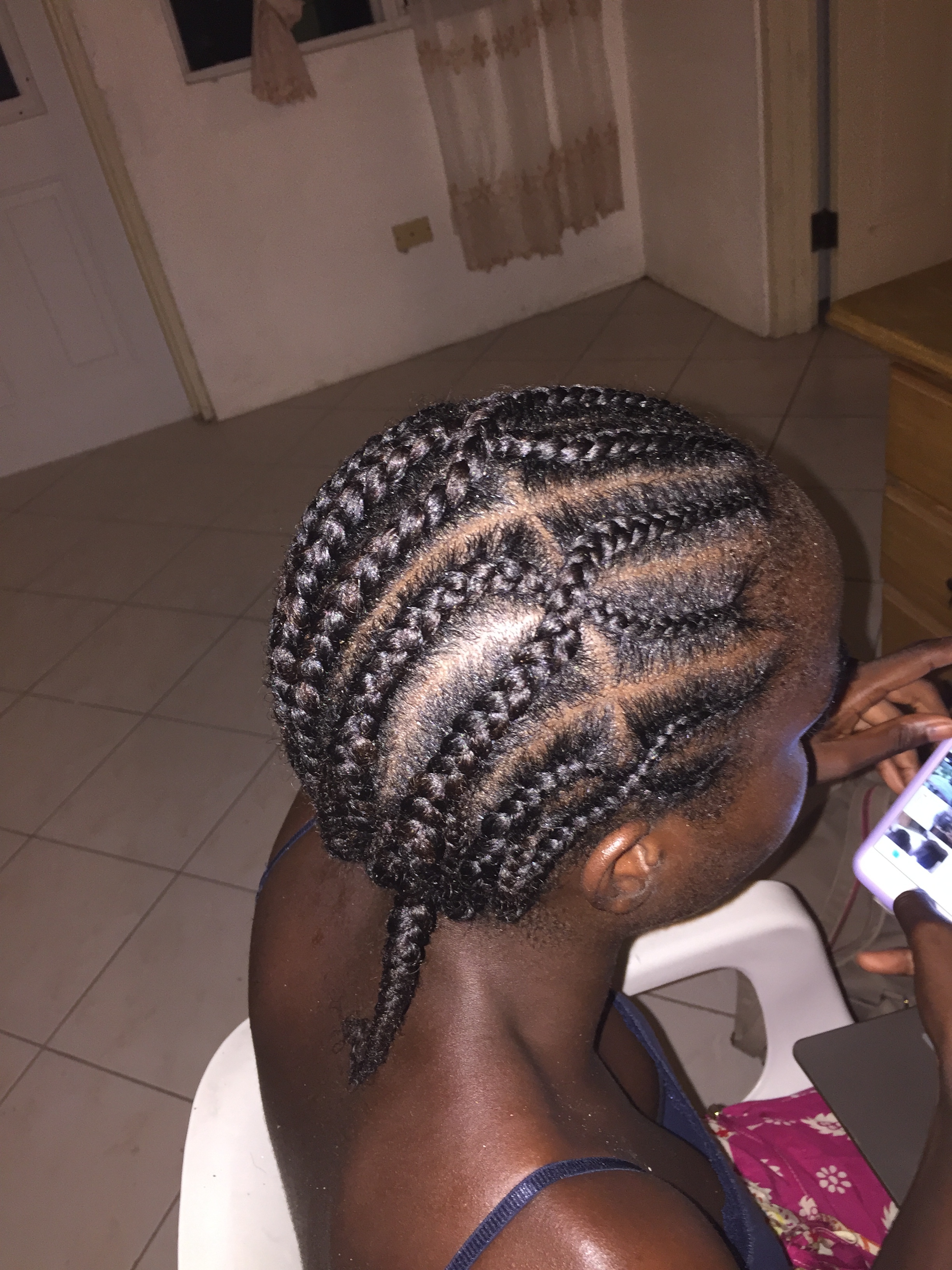 How my hair is styled underneath