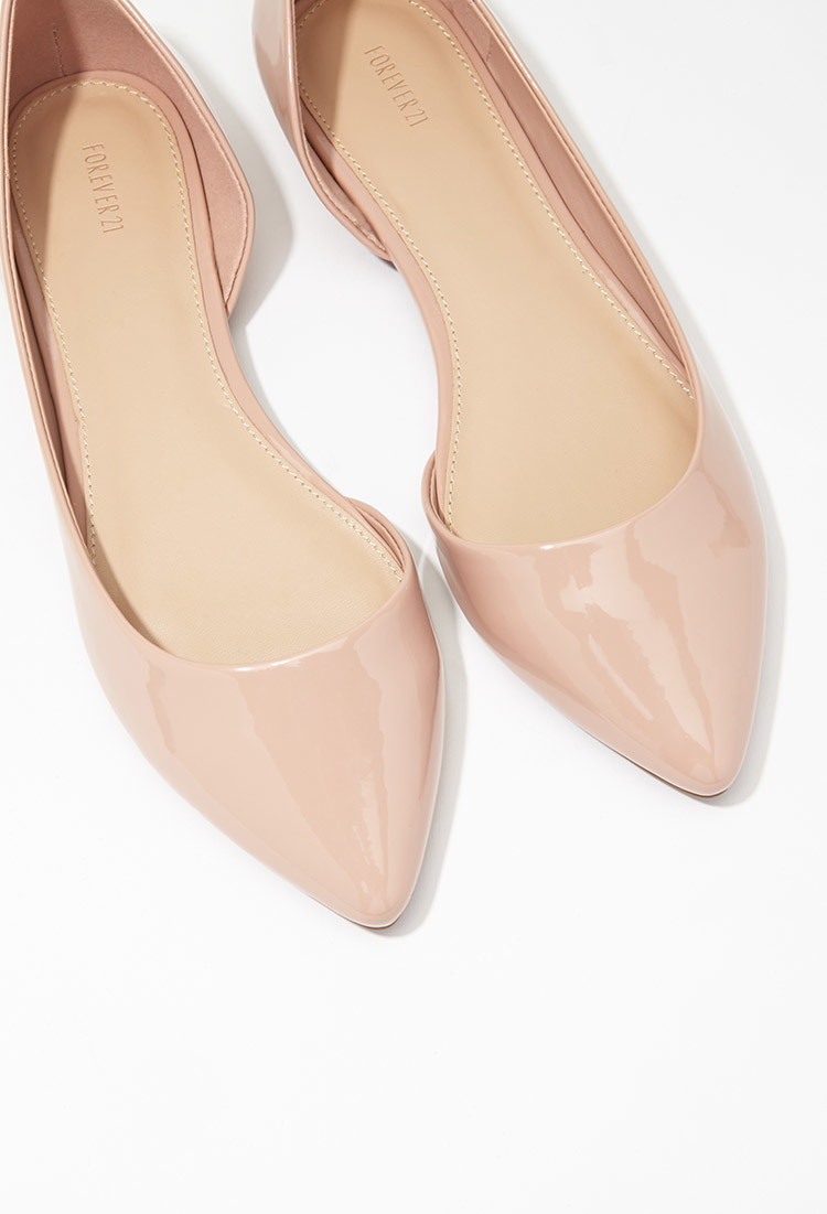 Faux Patent Pointed Toe Flats - Forever 21 (Purchased)