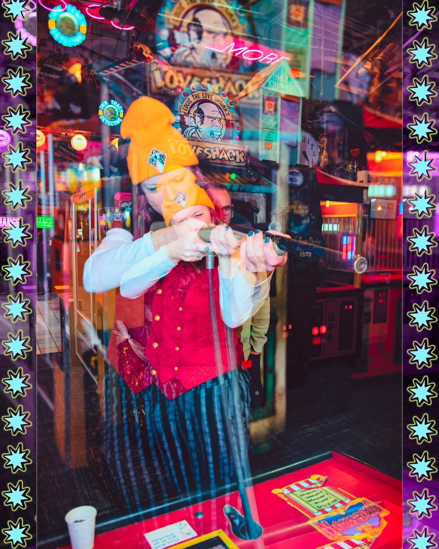 Happiness is a warm gun momma. Bang bang shoot shoot. 
&bull;
Exposing a strange arcade in #multipleexposure gonzo harmony.
&bull;
Hey kids, go spend your quarters at @marvin3m.eth 
&bull;
#doubleexposure #gonzophotography #asdetroitsown #gonzo