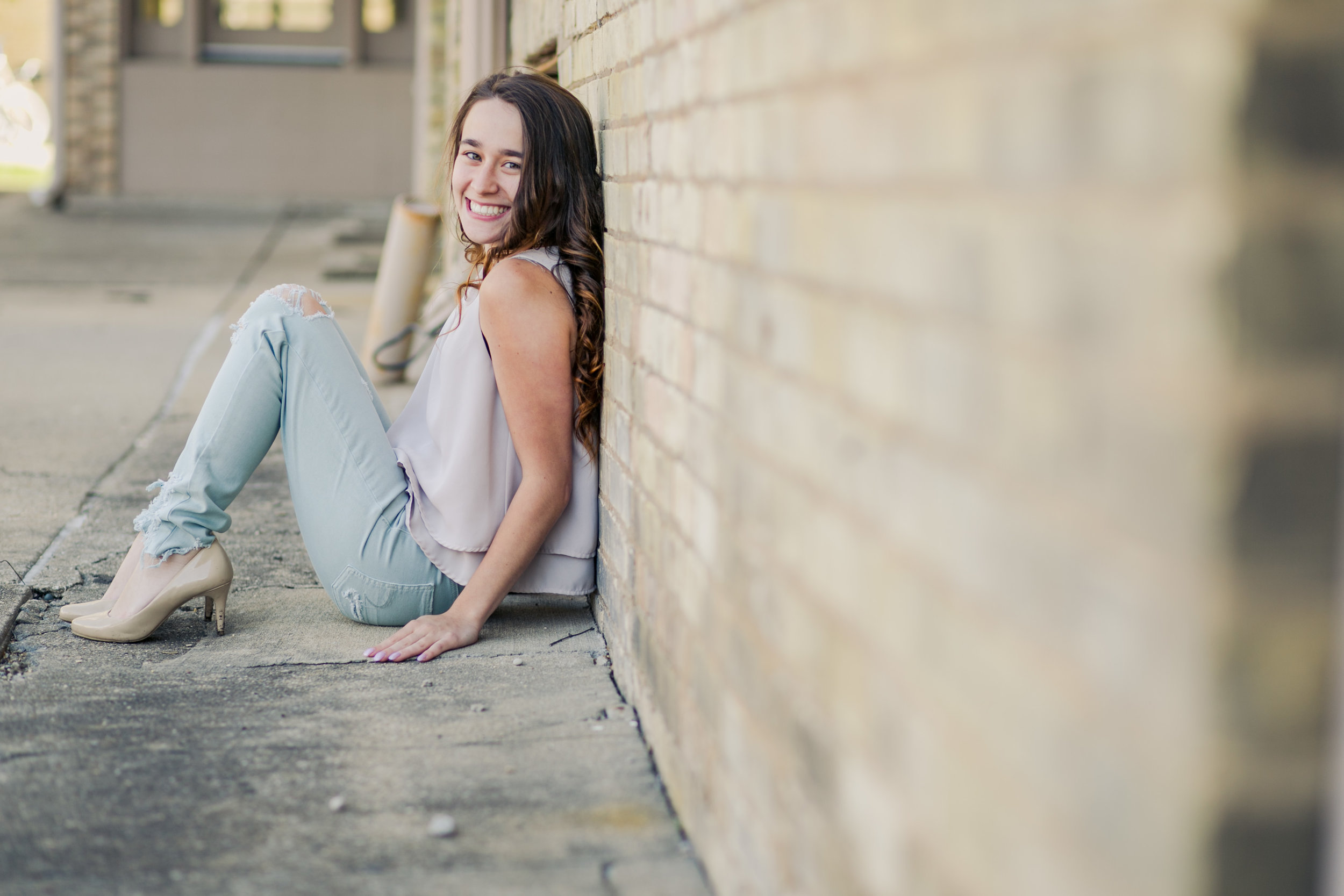 Senior Pictures at the University of Notre Dame, Brick Wall