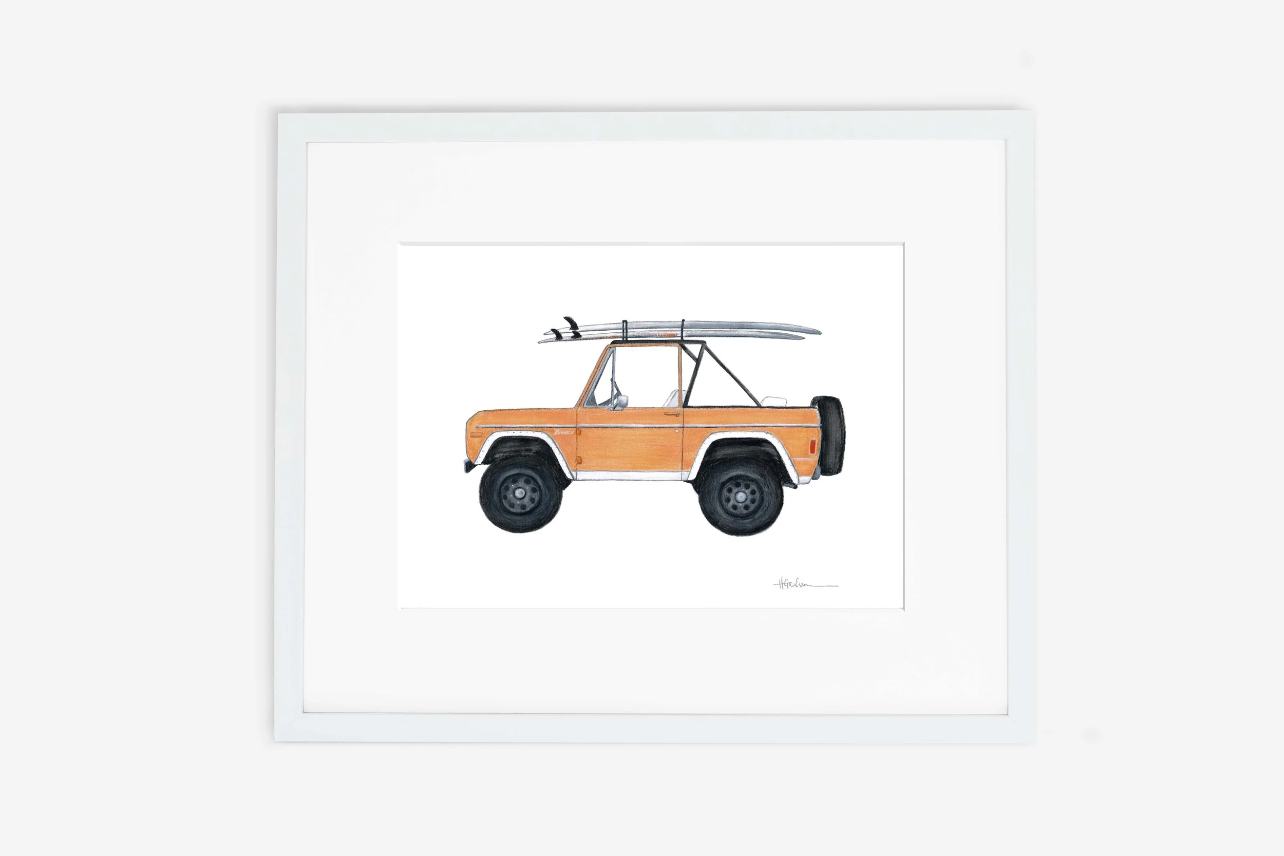 WEB FRAMED Orange Bronco w Surfboards.jpg