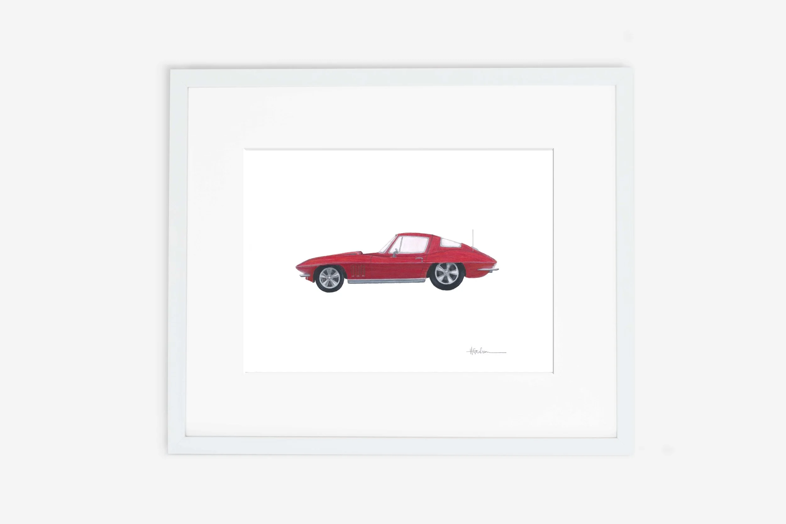 WEB FRAMED Red Corvette.jpg