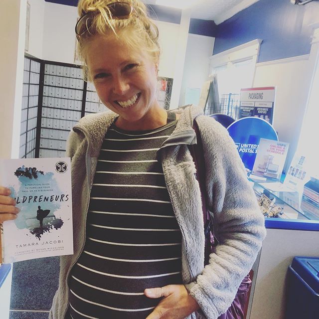 Baby and book coming to life!! 34 weeks pregnant and I did a happy dance/waddle in the post office yesterday when I finally got to hold a hard copy of @wildpreneurs (a 4 year writing journey!). Jungle baby and book due in November ❤️. The creative ju