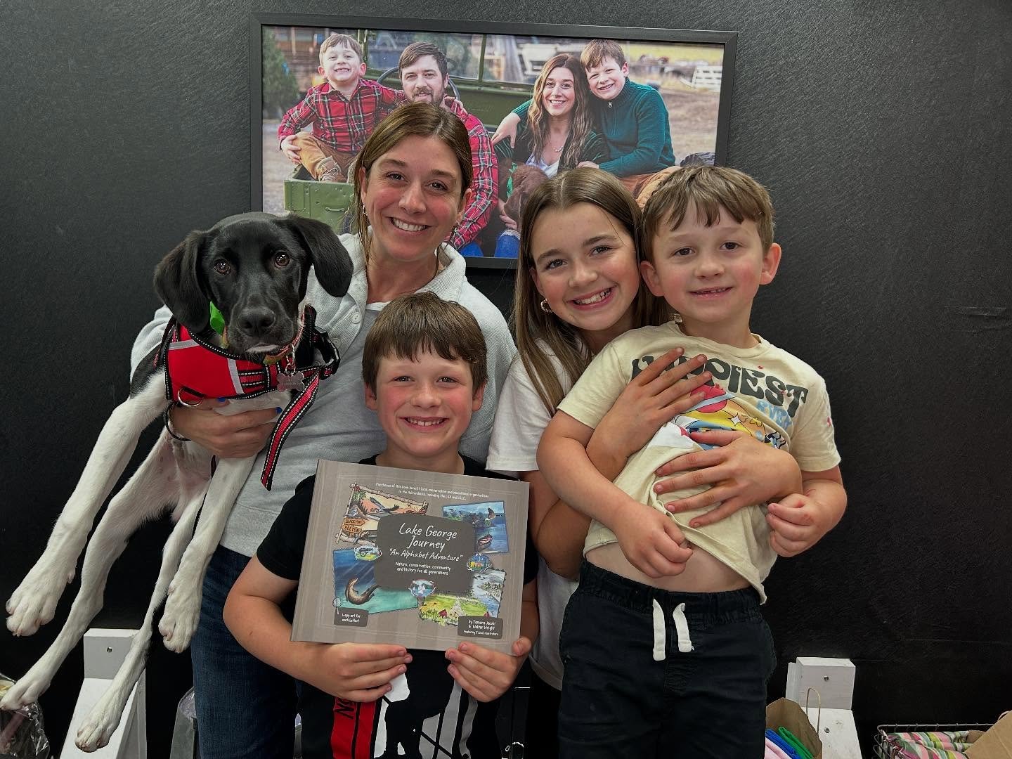 Our book made its way to Ticonderoga today! One of the highlights was meeting the awesome family at @smalltownboutique_ti . Fun to see readers of all kinds 🐾🤓 flipping through the pages and applauding the artwork from local Ti artist @shaundrabartl