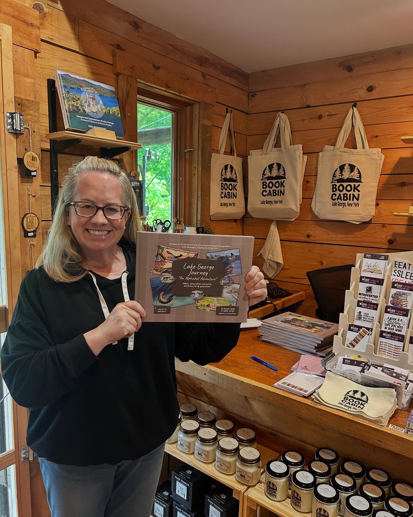 The journey has taken us to @lgbookcabin ! This cozy little book shop immediately captured our hearts and imaginations ❤️📚. We&rsquo;re delighted to have our book on the shelf there. It&rsquo;s a perfect spot to find a good read and stay warm on thi