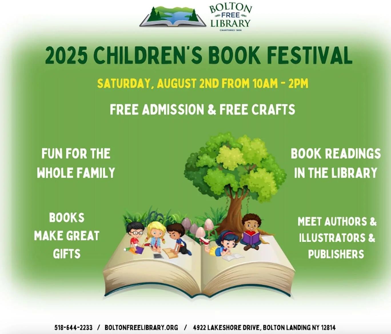📚 We&rsquo;ll be there! This Saturday is the Children&rsquo;s Book Festival at the Bolton Library @boltonfreelibrary &mdash; 10AM to 2PM! Come join us for a day filled with readings from local authors &amp; publishers, plus free craft projects for k